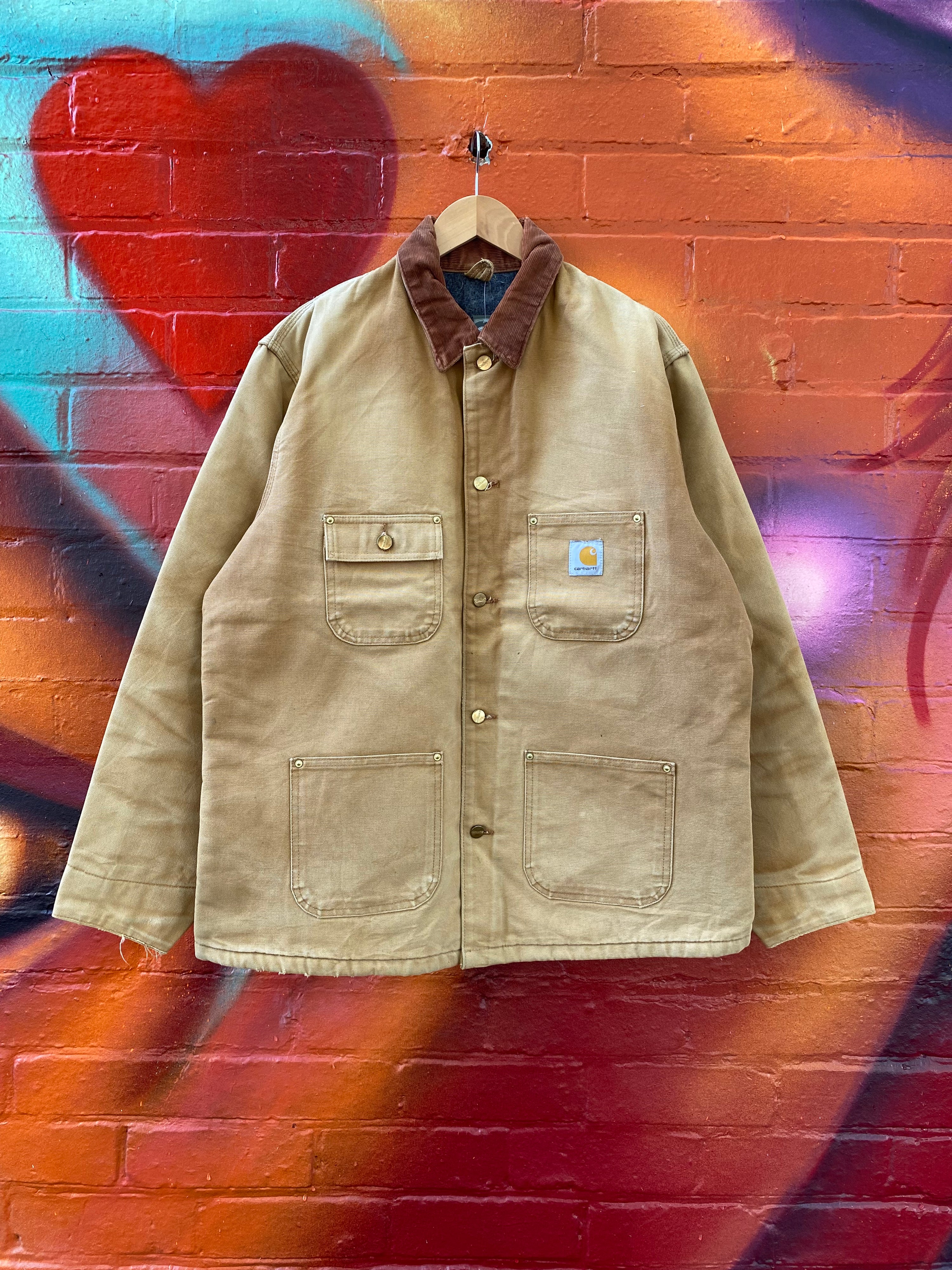 [2XL] Carhartt Tan Chore Jacket Blanket Lined
