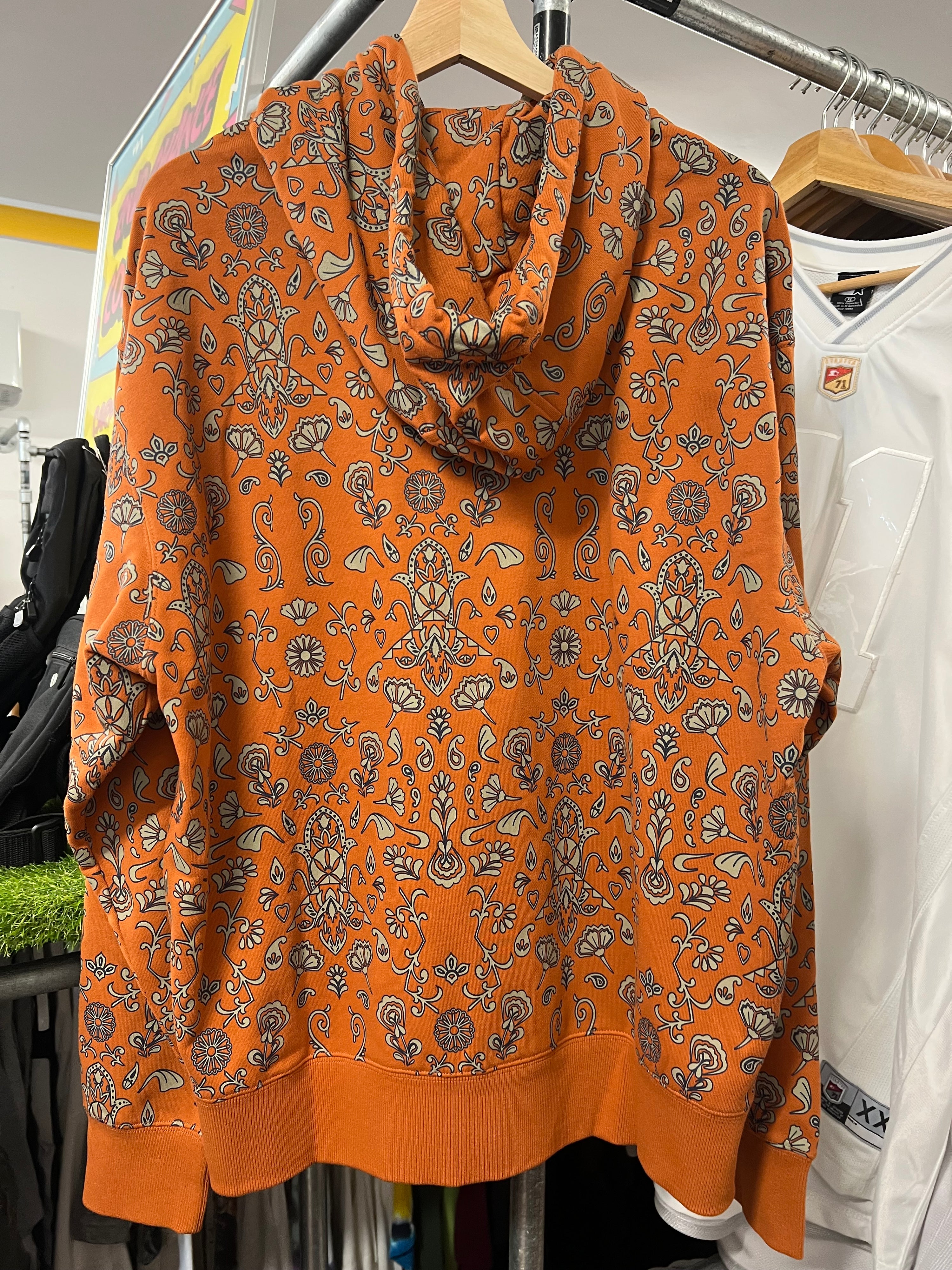 L - Dickies Paisley Hoodie Burnt Orange - Deadstock