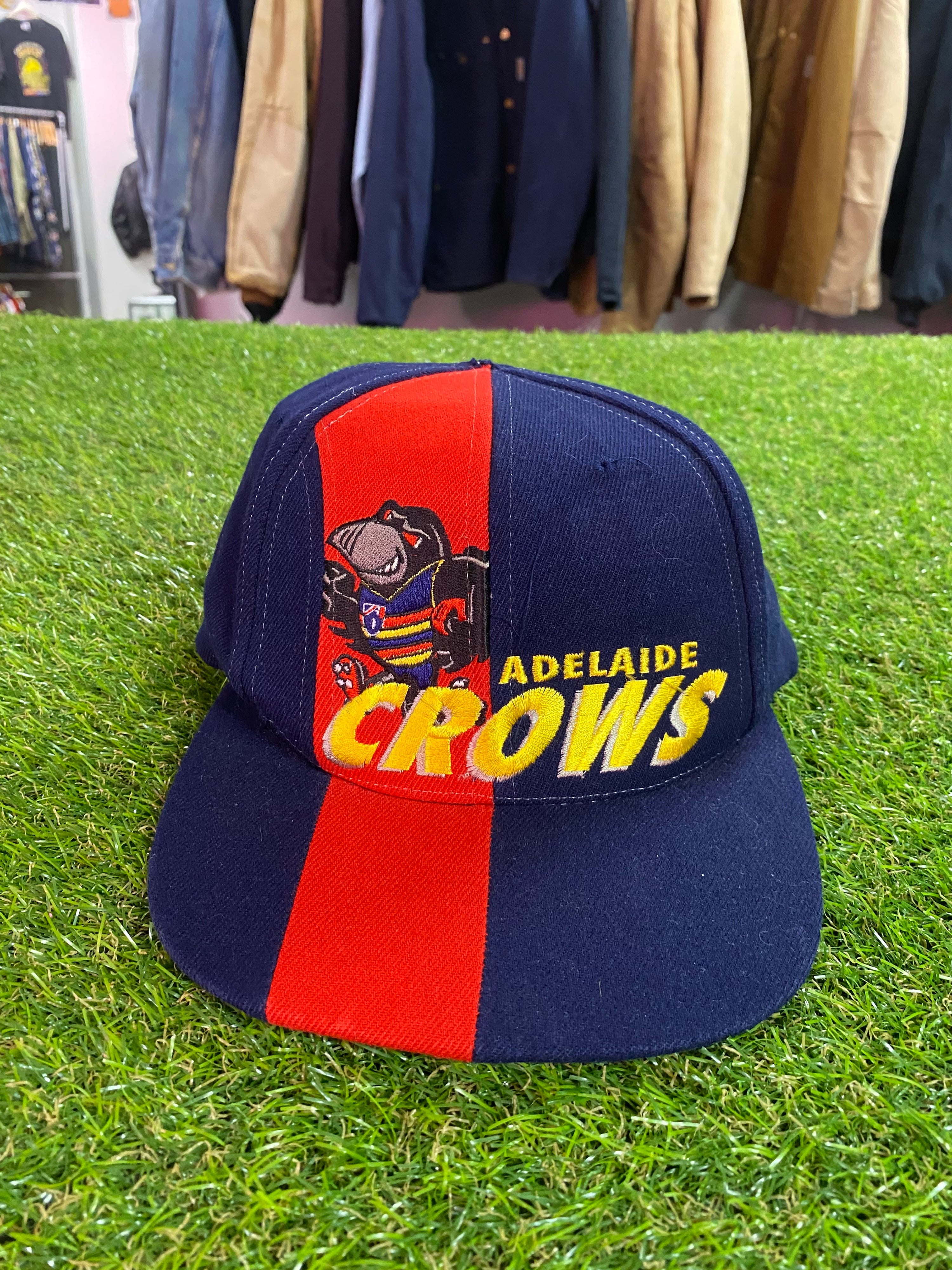 Vintage Adelaide Crows Navy/Red Stripe with Mascot Cap