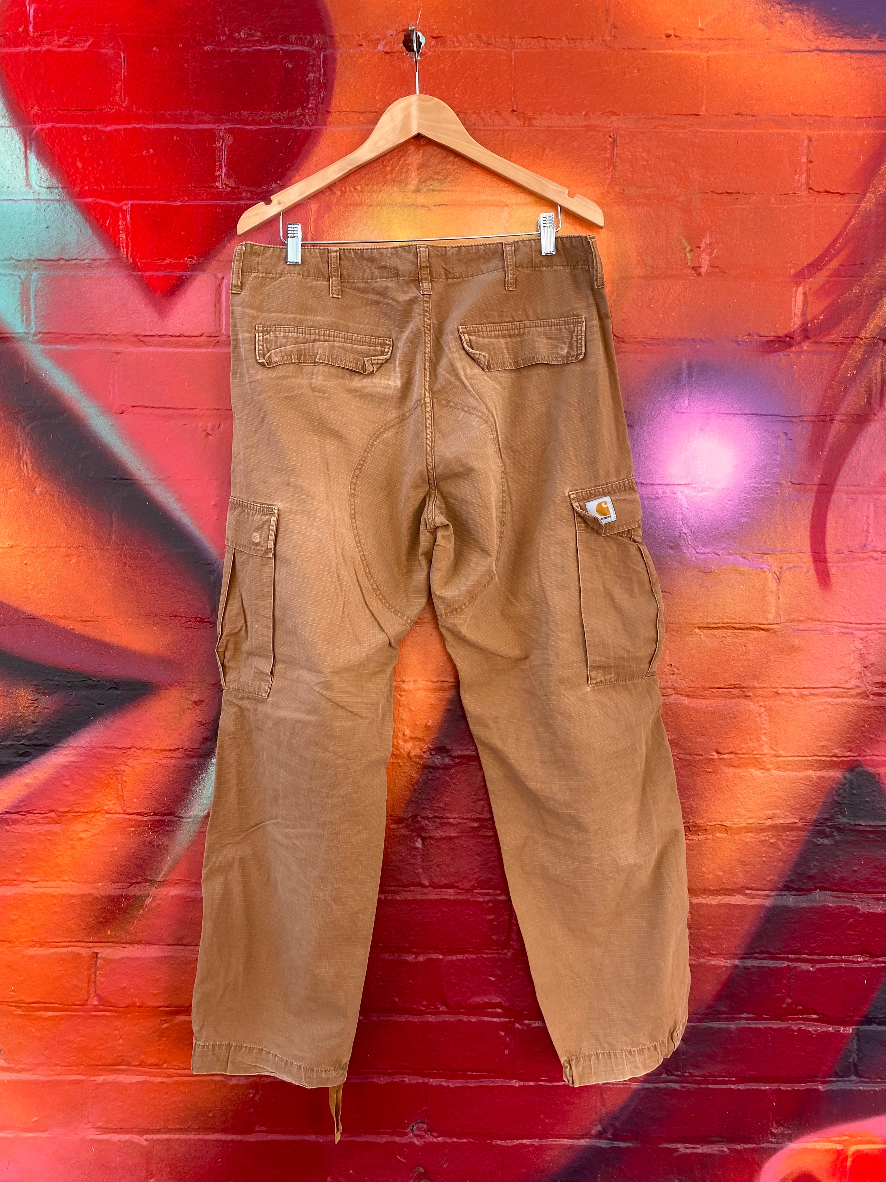 [34] Carhartt WIP Brown Ripstop Cargo Pants