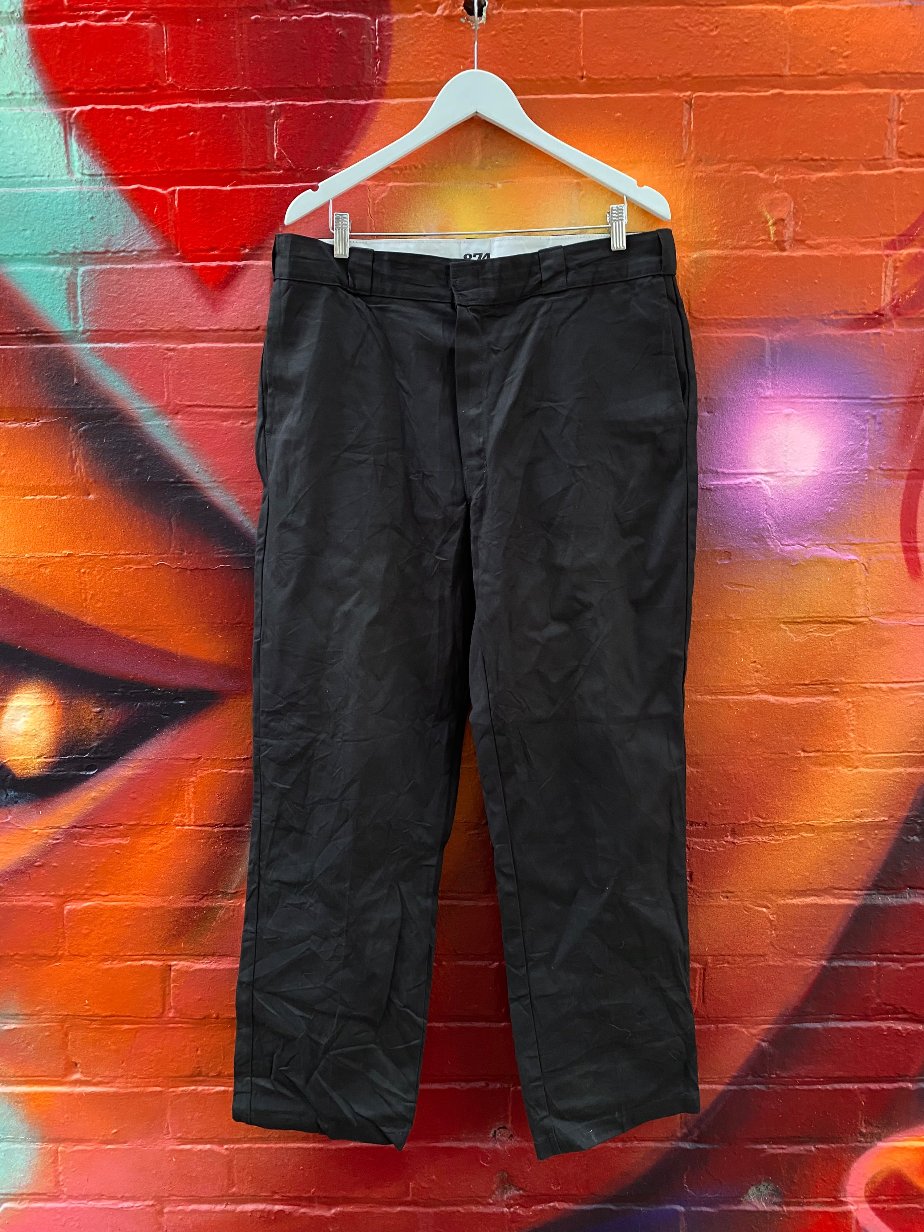 [38] Dickies Black Work Pants D193