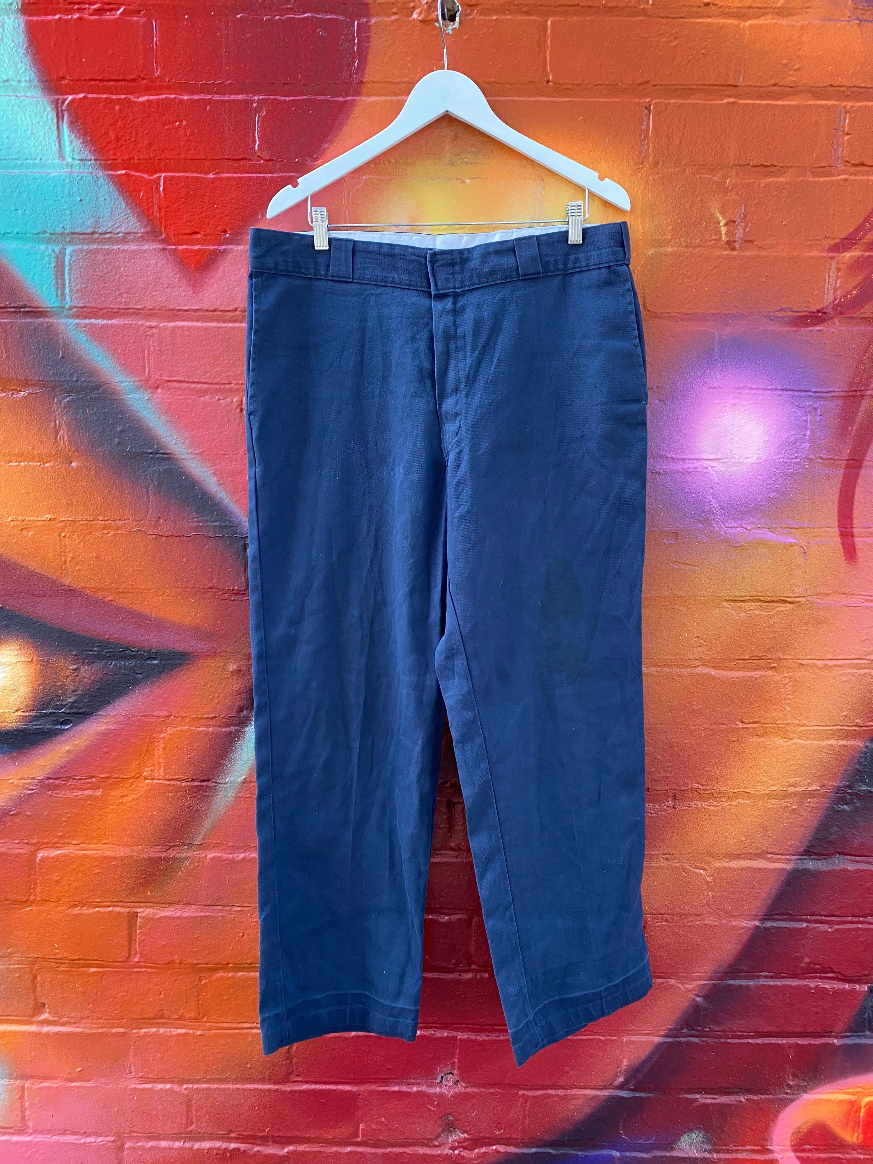 [38] Dickies Flex Navy Work Pants D166