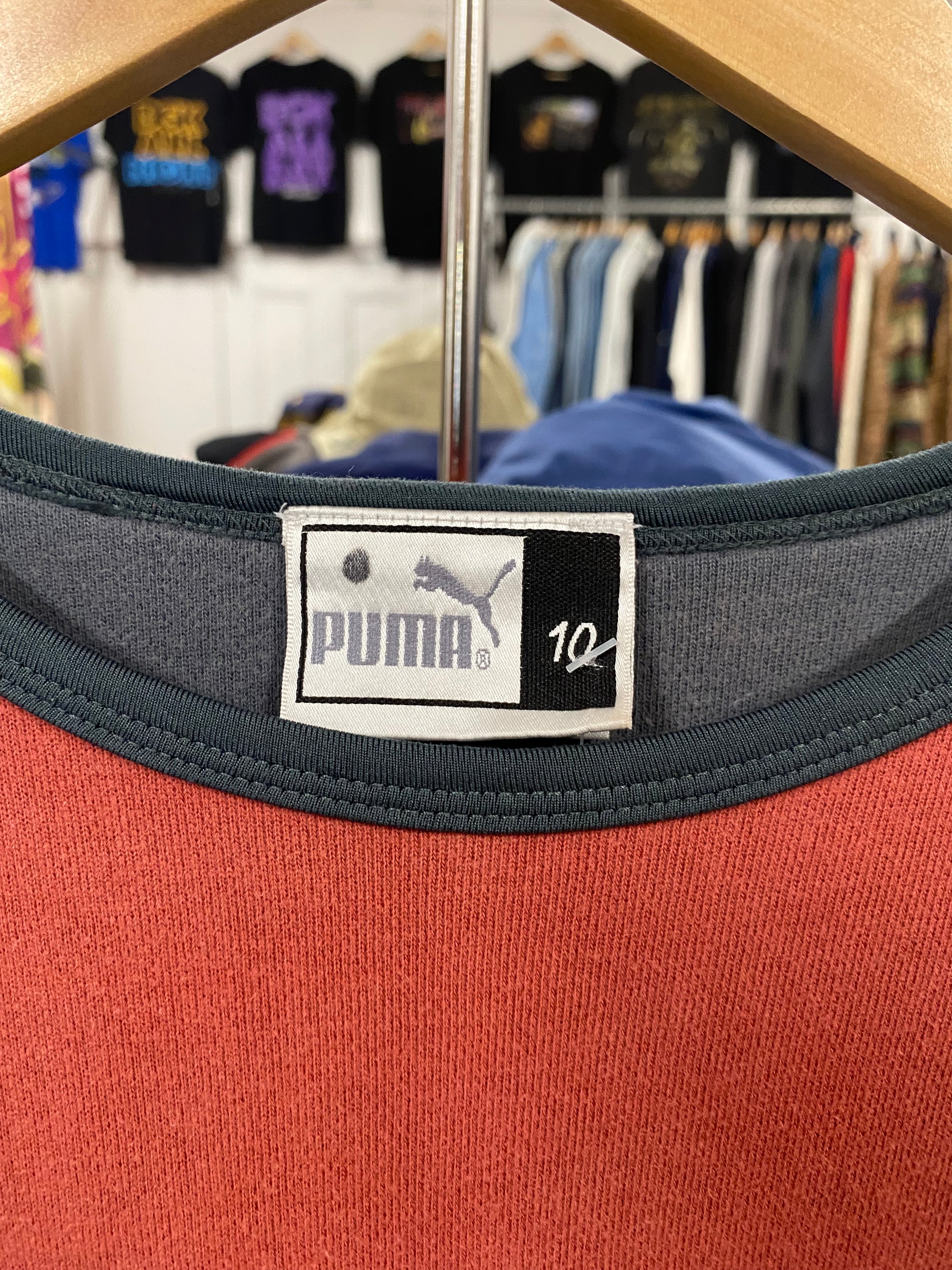 [S] Puma Maroon Jumper Yellow Accents