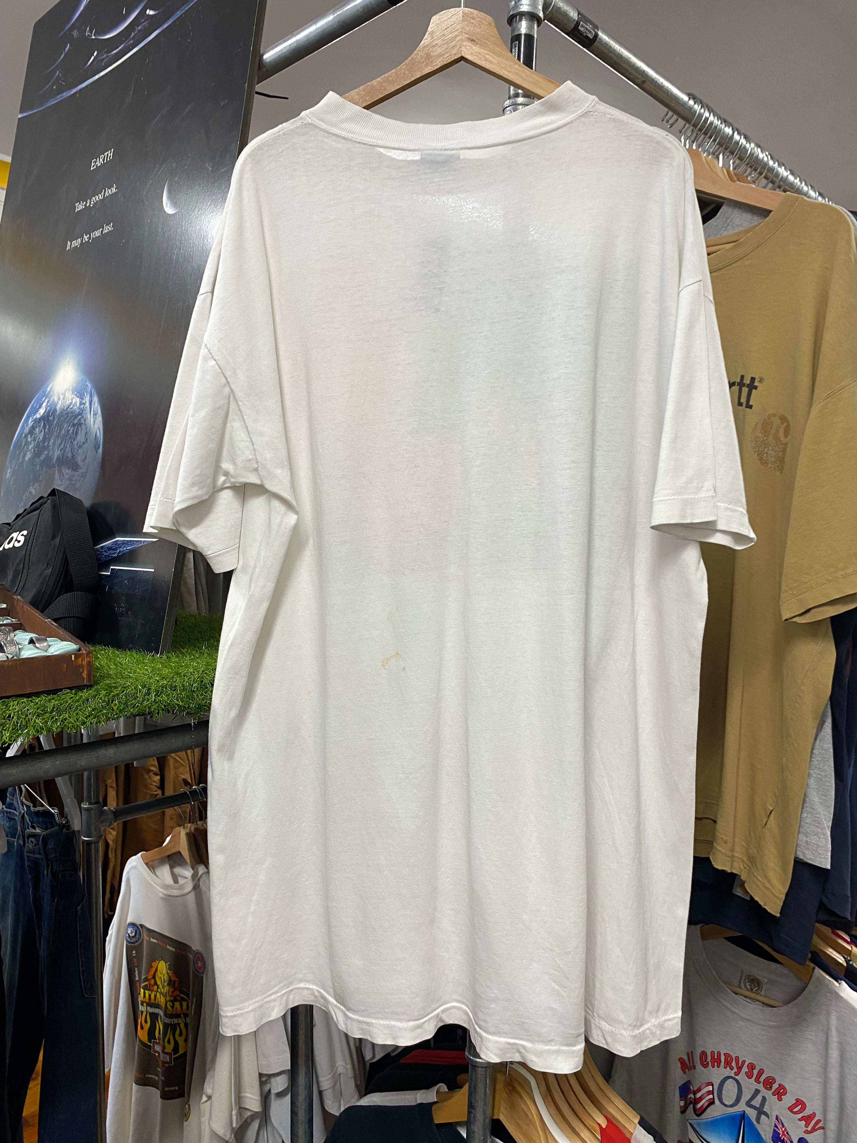 [3XL] 1990 KAUAI Parrot White Tee