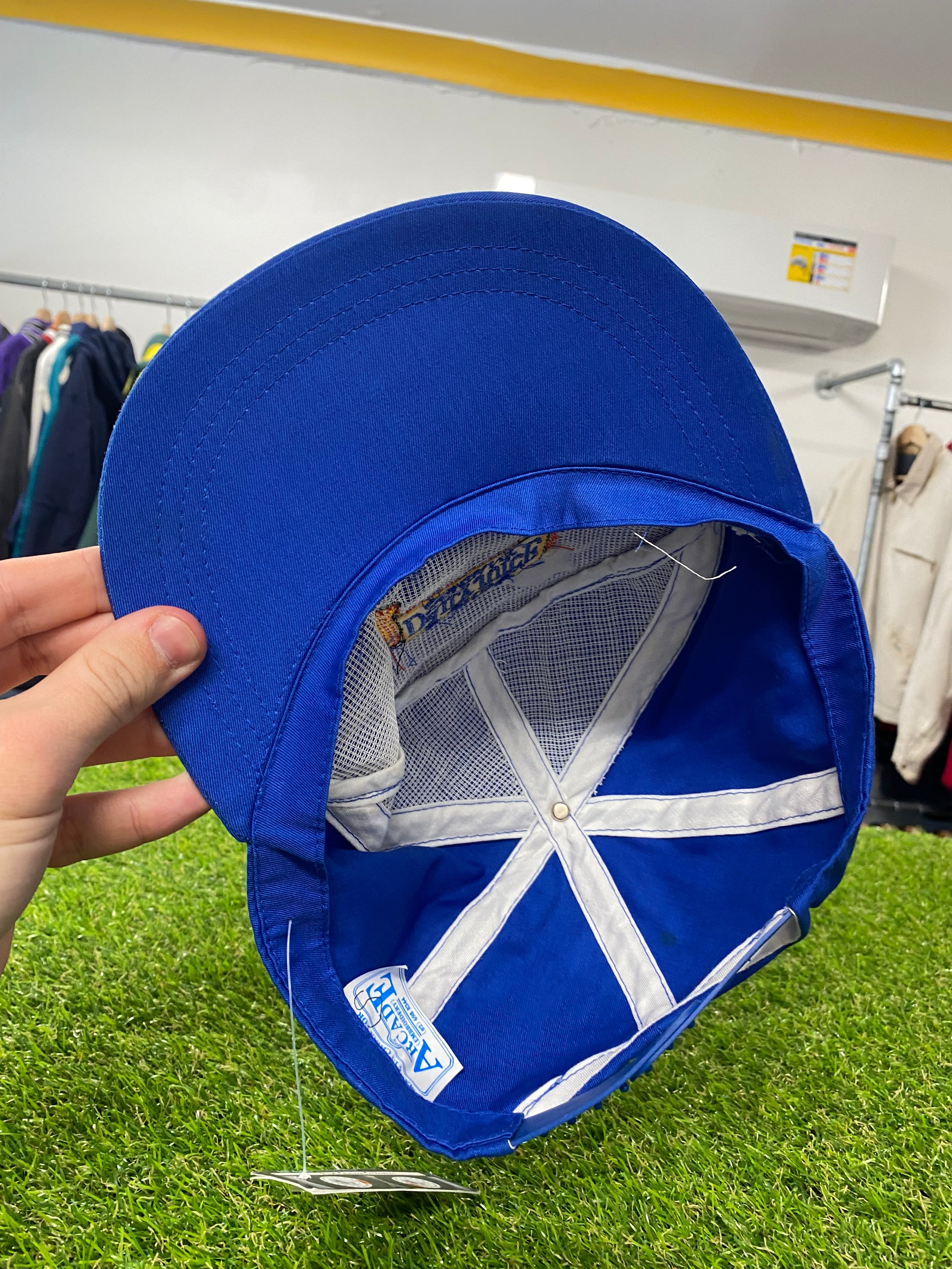 1990s Daily Juice Company Embroidered Blue Hat