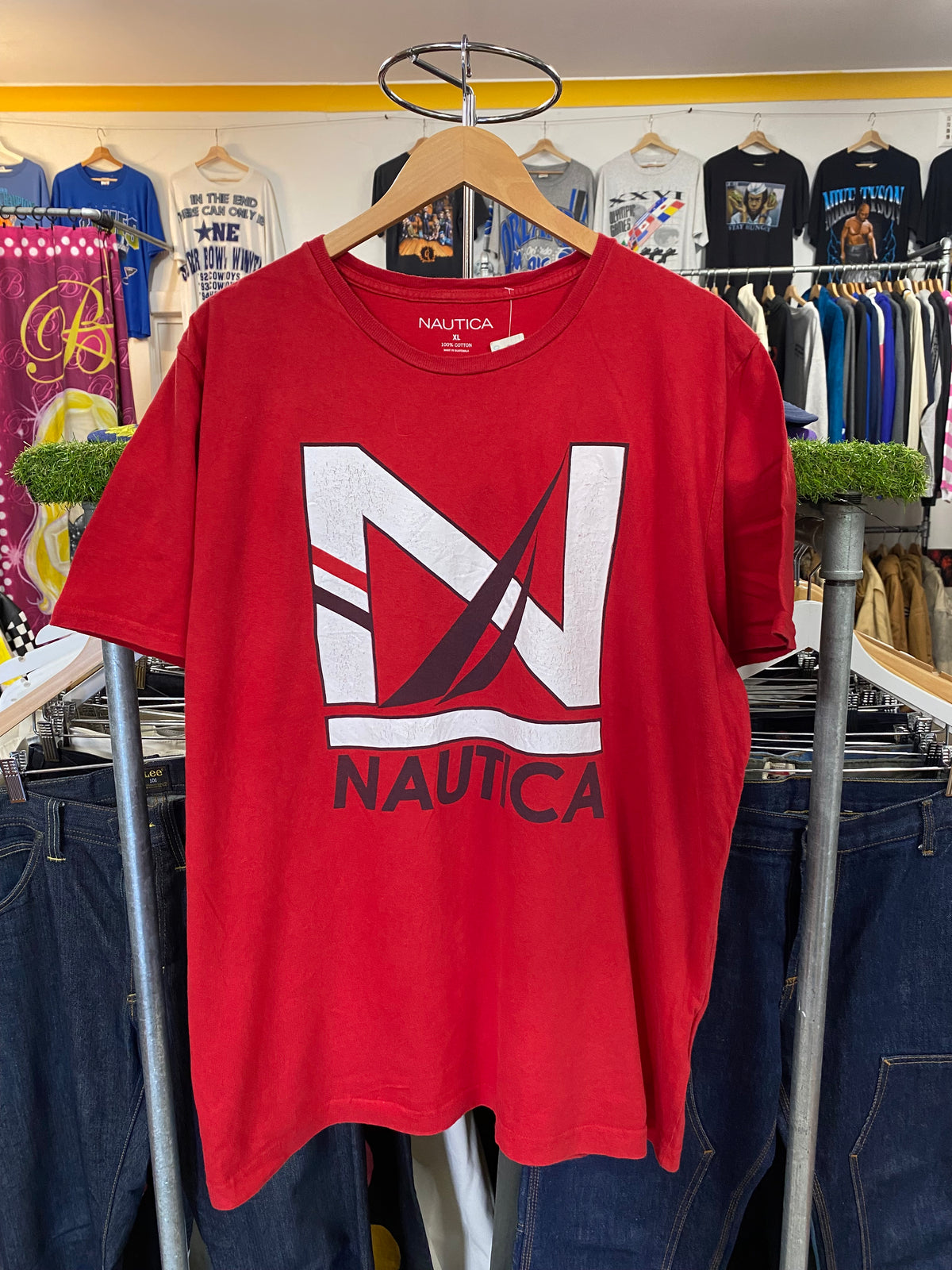XL - Nautica Big Logo Red Tee