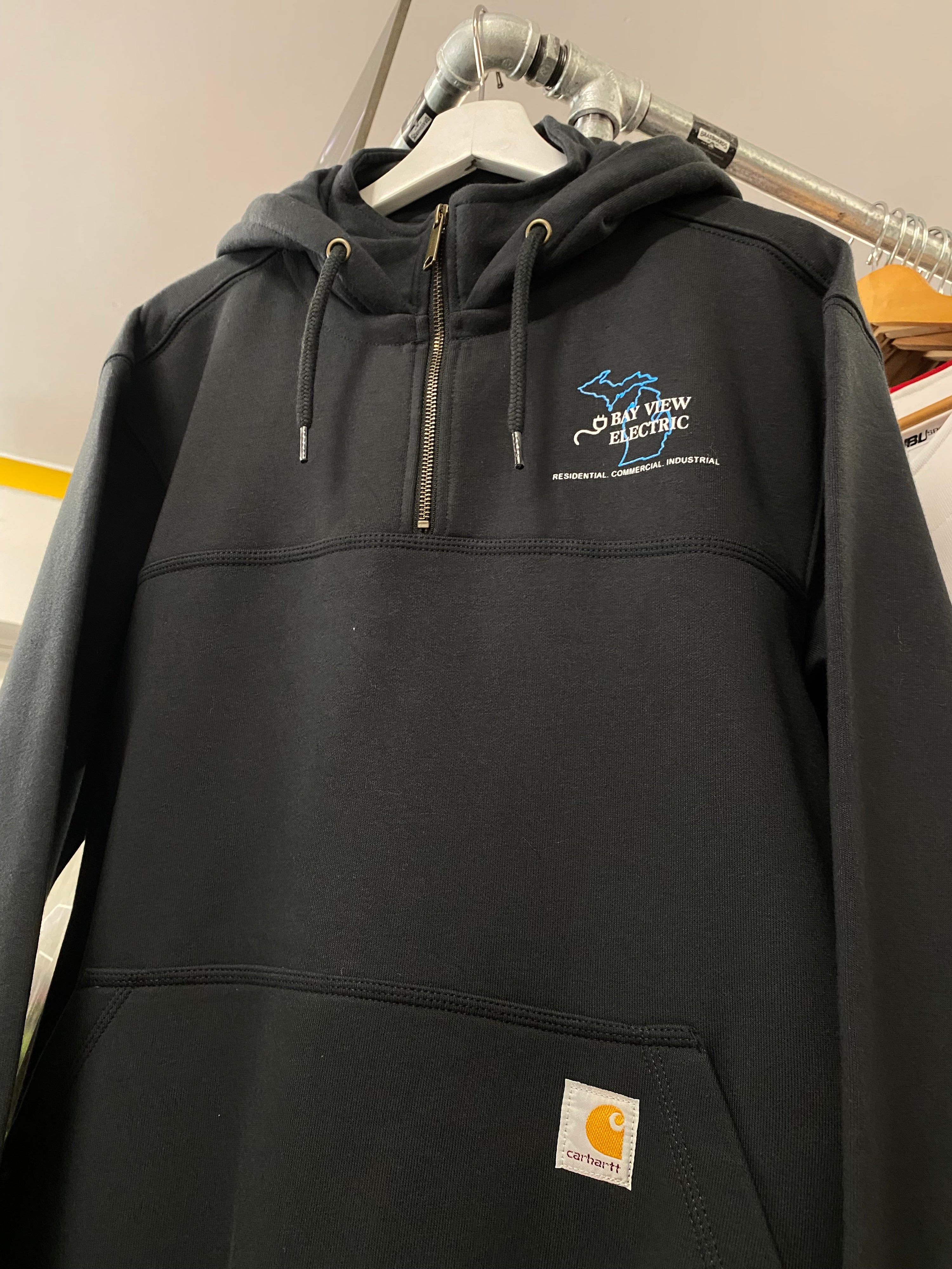 [M] Carhartt 'Bay View Electric' 1/4 Zip Rain Defender Hoodie
