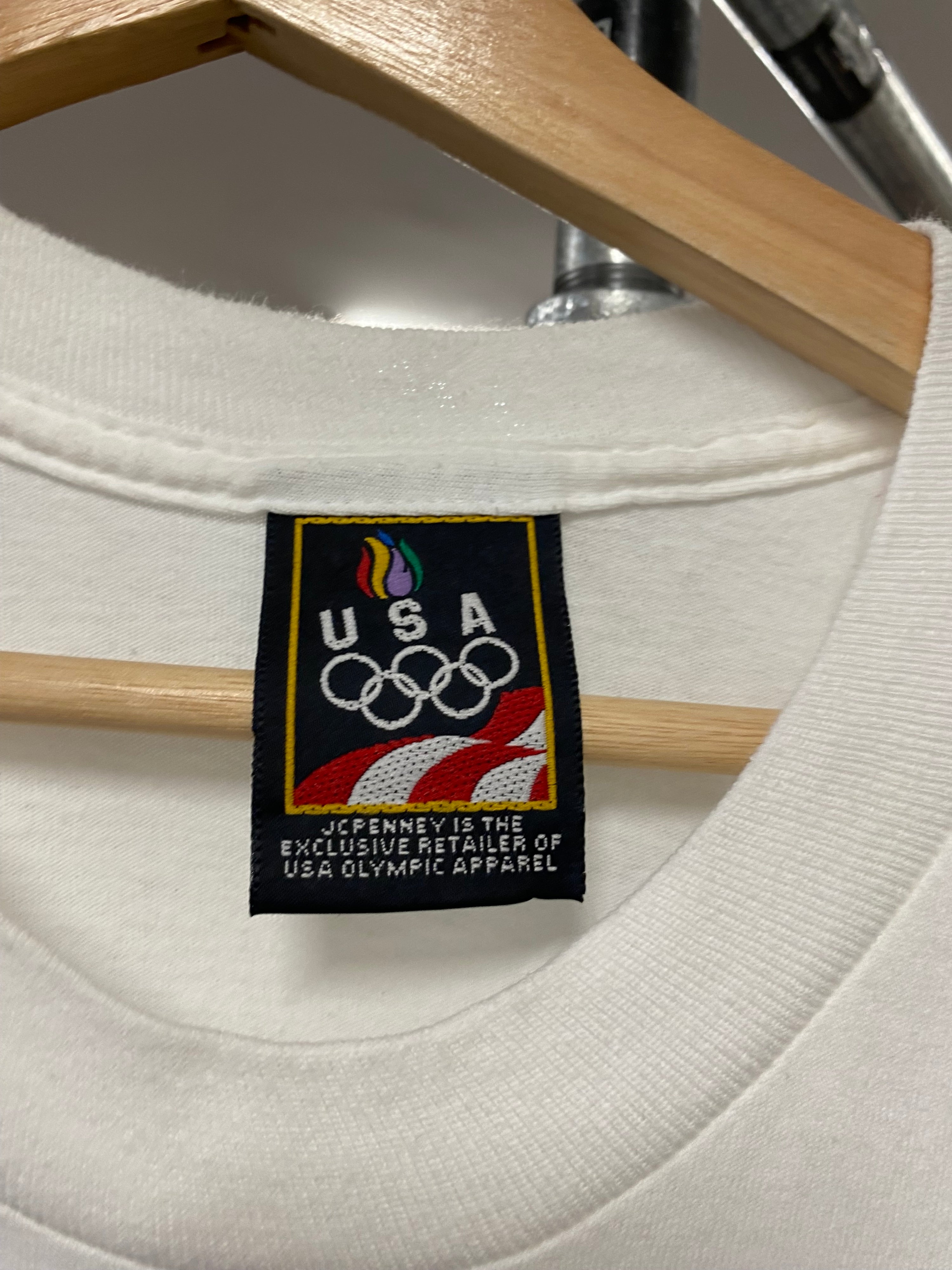 M - Barcelona 1992 USA Olympics Big Shield White Tee