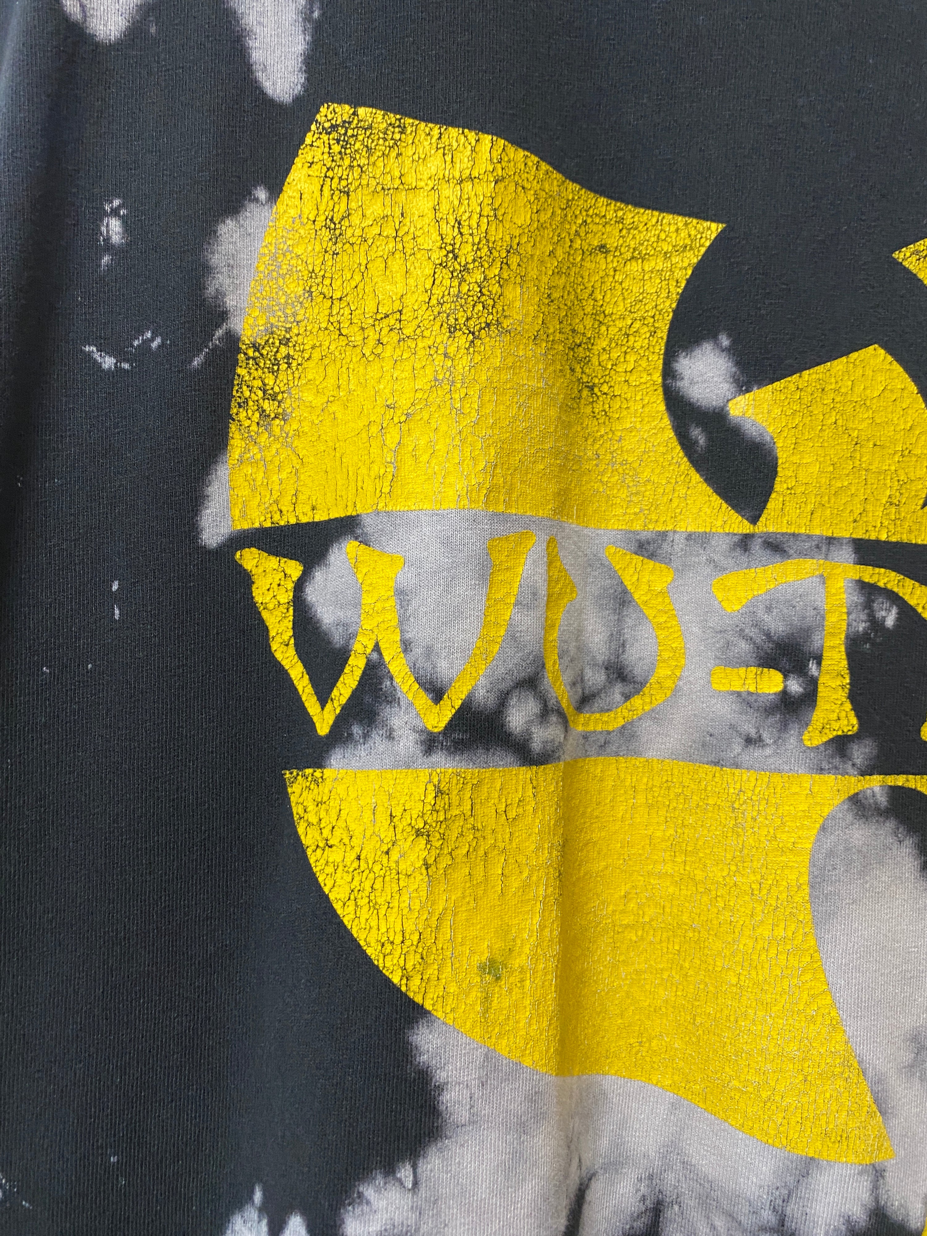 M - Wu Tang Bleached Spotted Black Tee