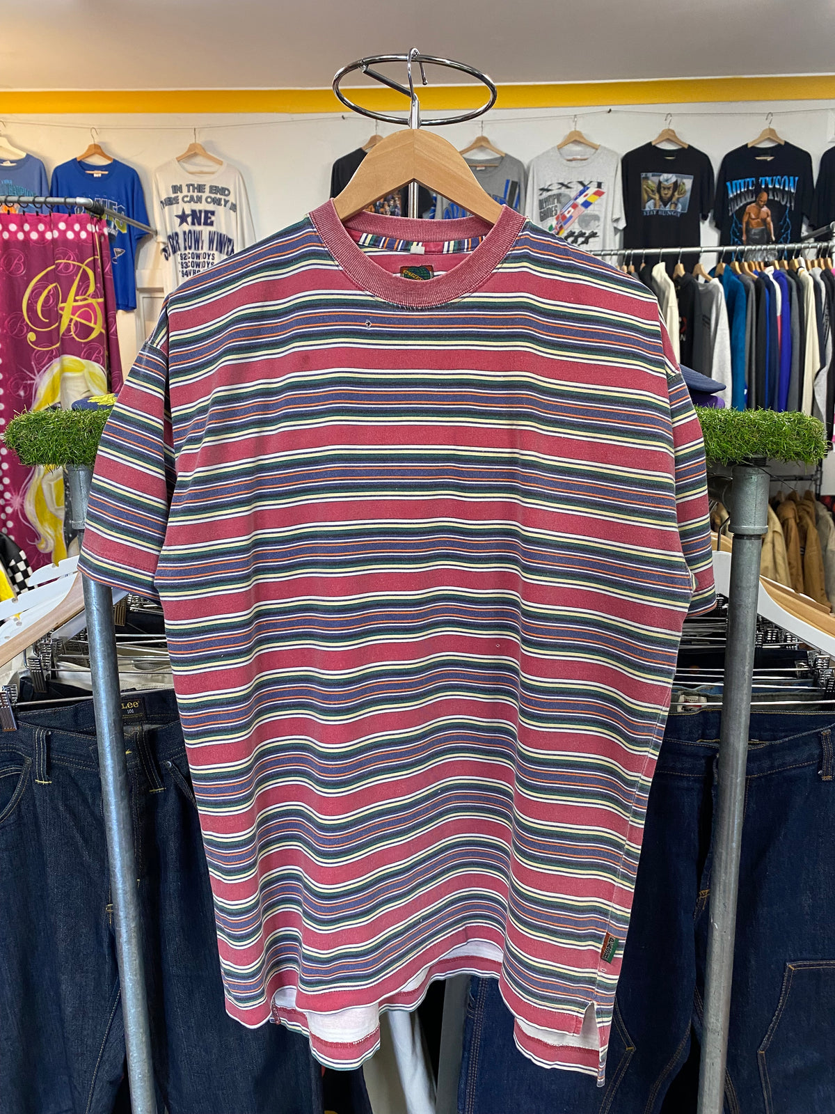L - 1990s Vintage Pash Striped Tee