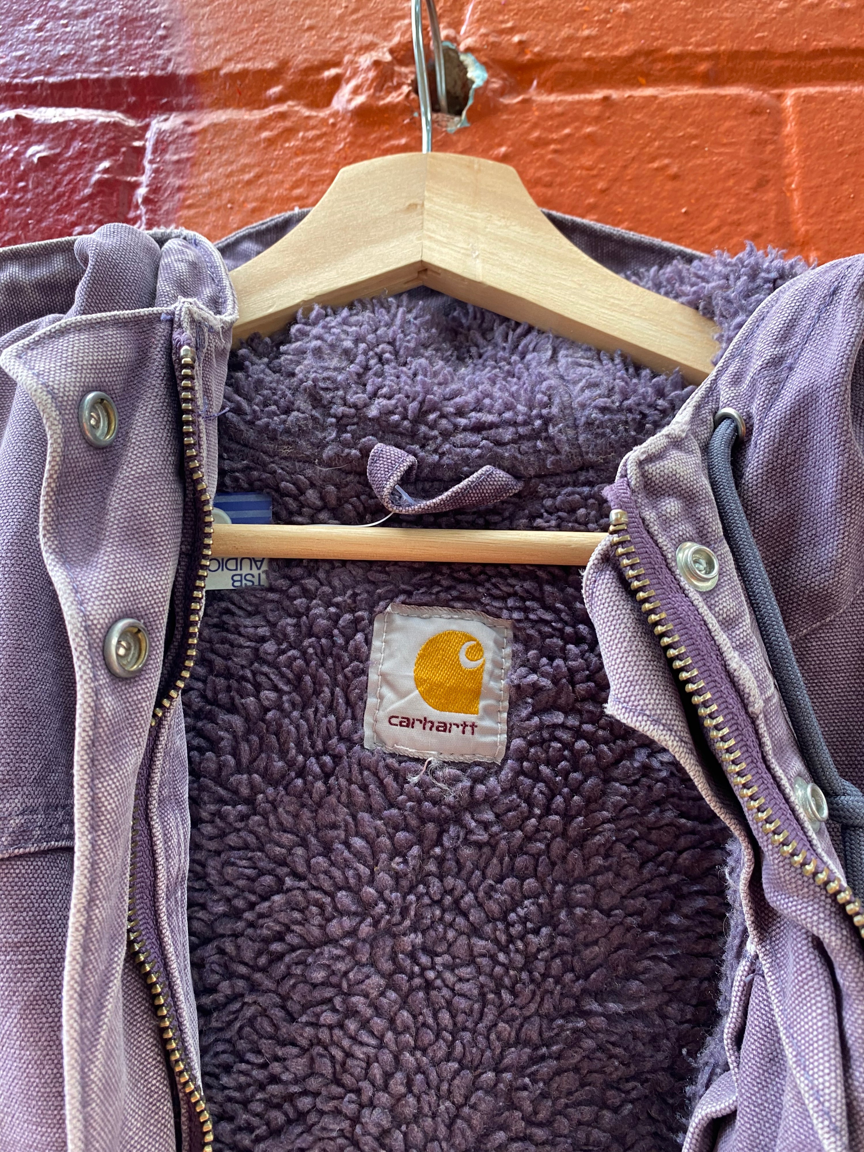 [S] Vintage Carhartt Purple Fleece Lined Ladies Jacket