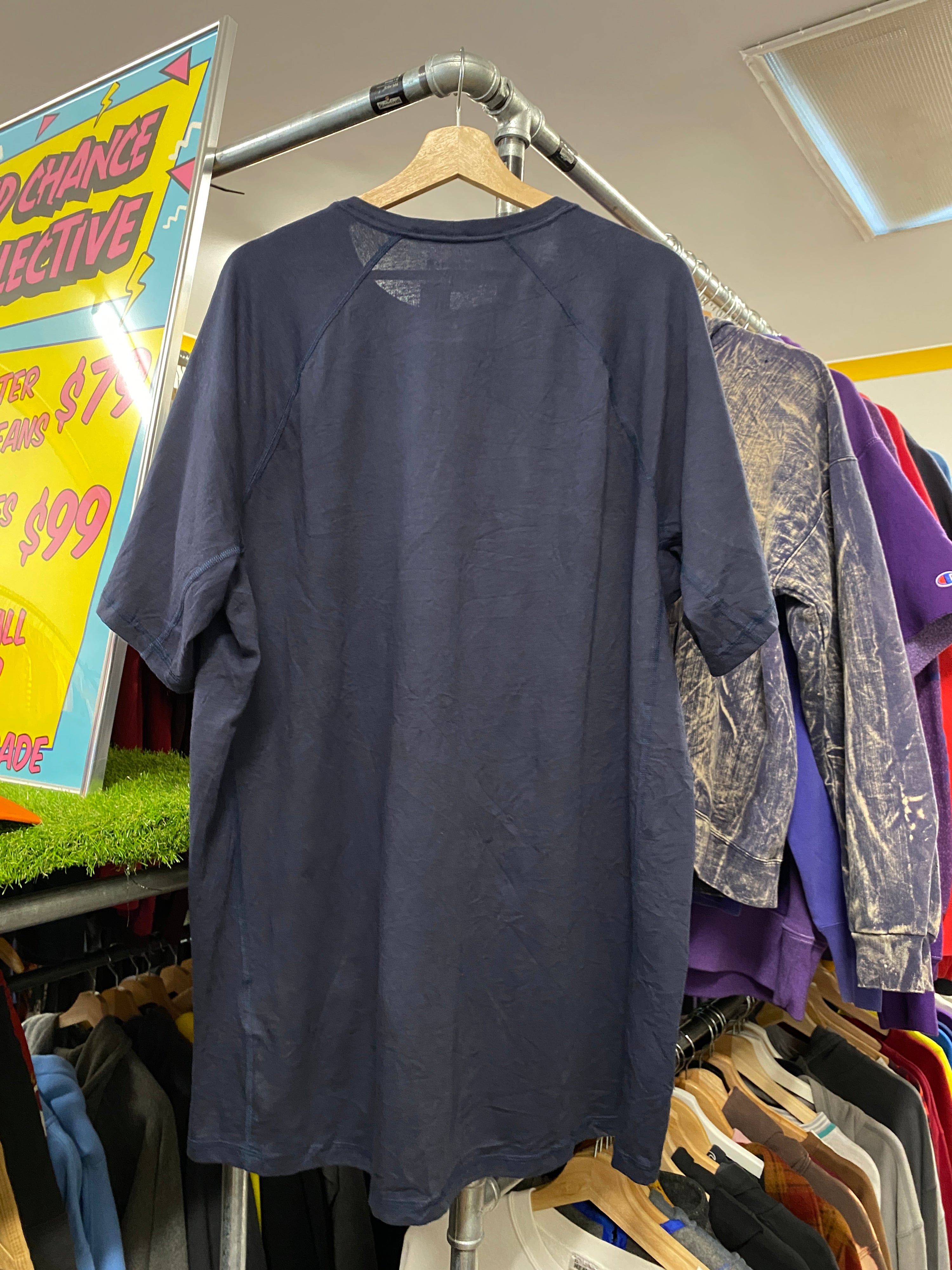 XL Tall - Carhartt Force Dark Blue Tee Split Red Spellout