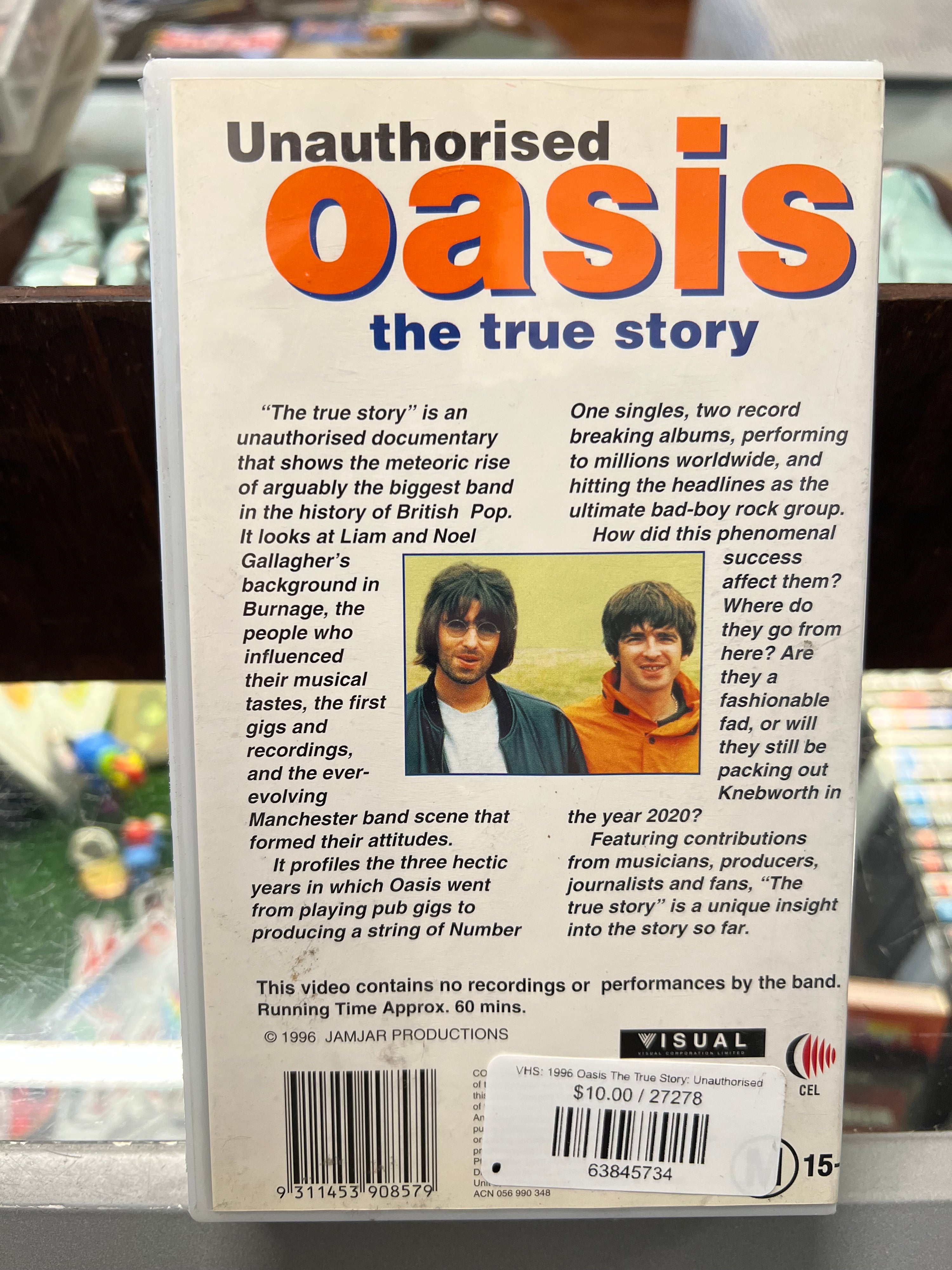 VHS: 1996 Oasis The True Story: Unauthorised