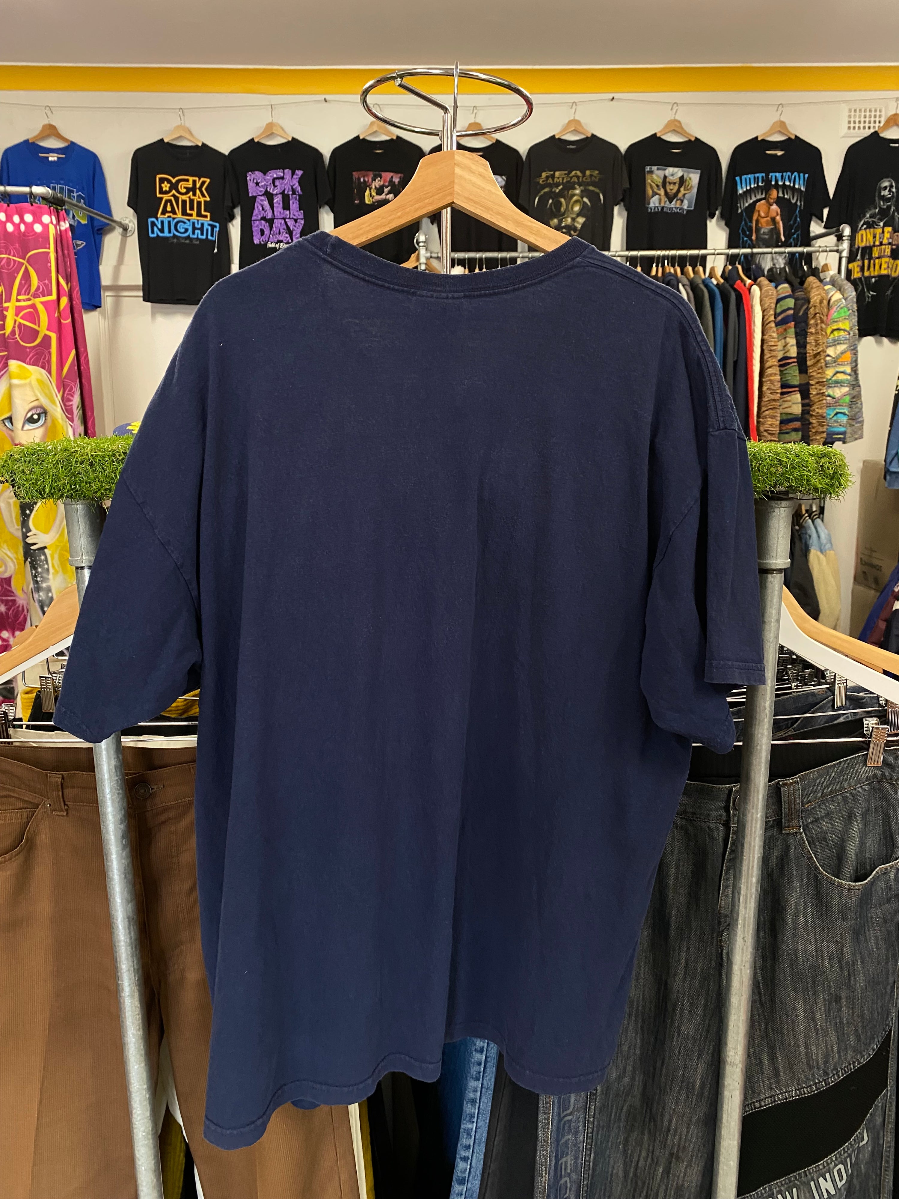 [XL] 2000s Nike Dark Blue Small Tick Tshirt