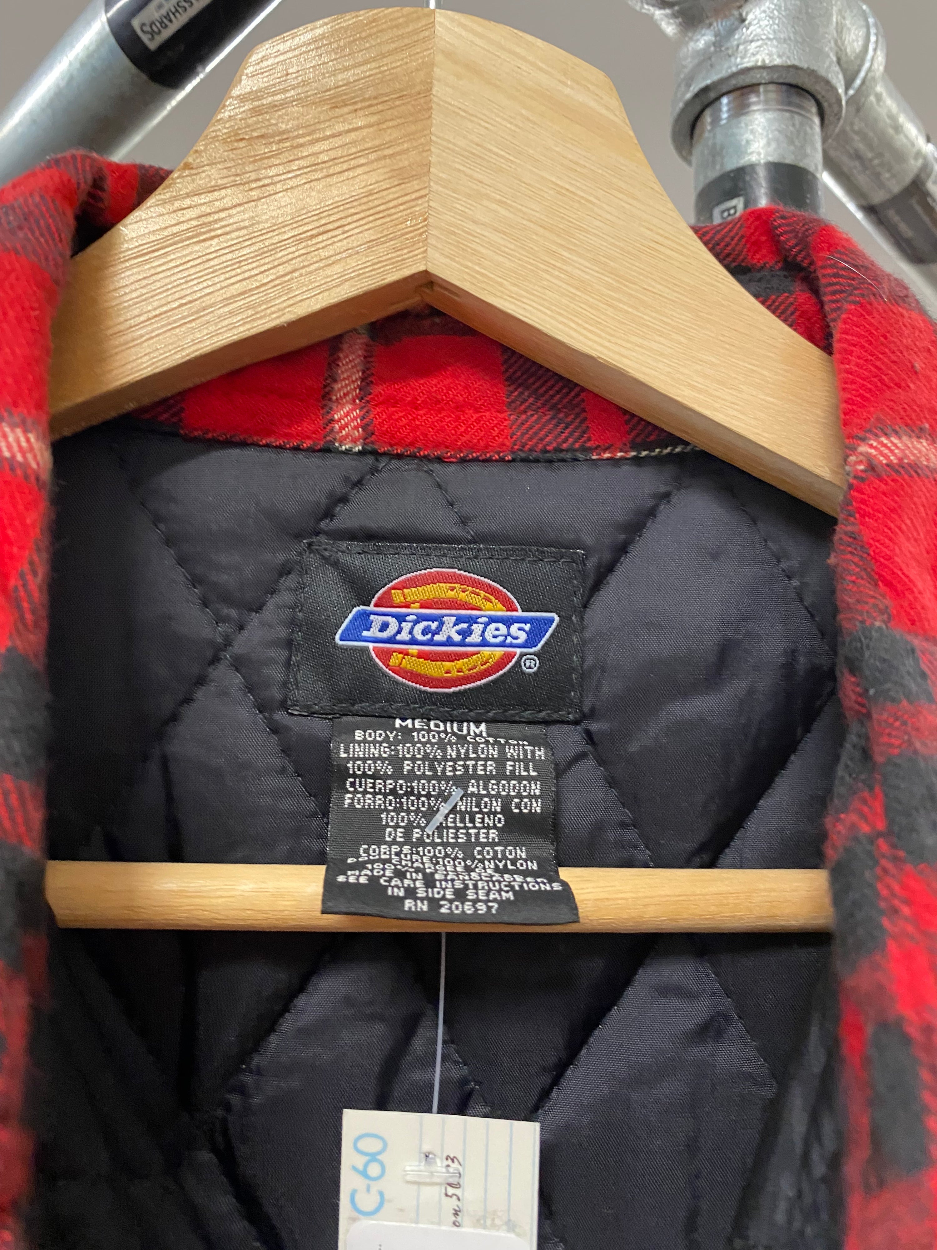 [M] Dickies Red/White Check Heavyweight Button Up