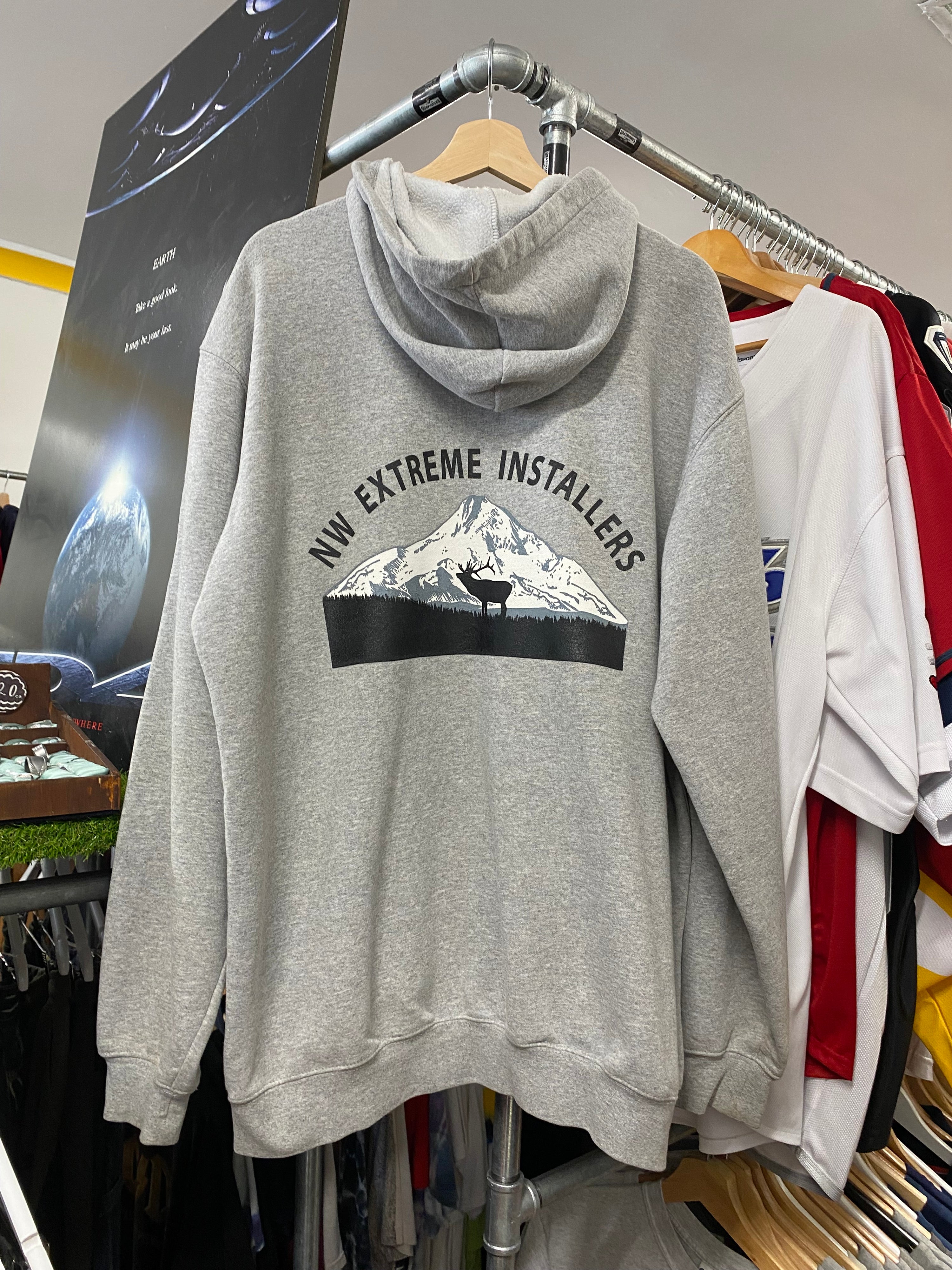 [XL] Carhartt 'NW Extreme Installers' Grey Zip Up Hoodie