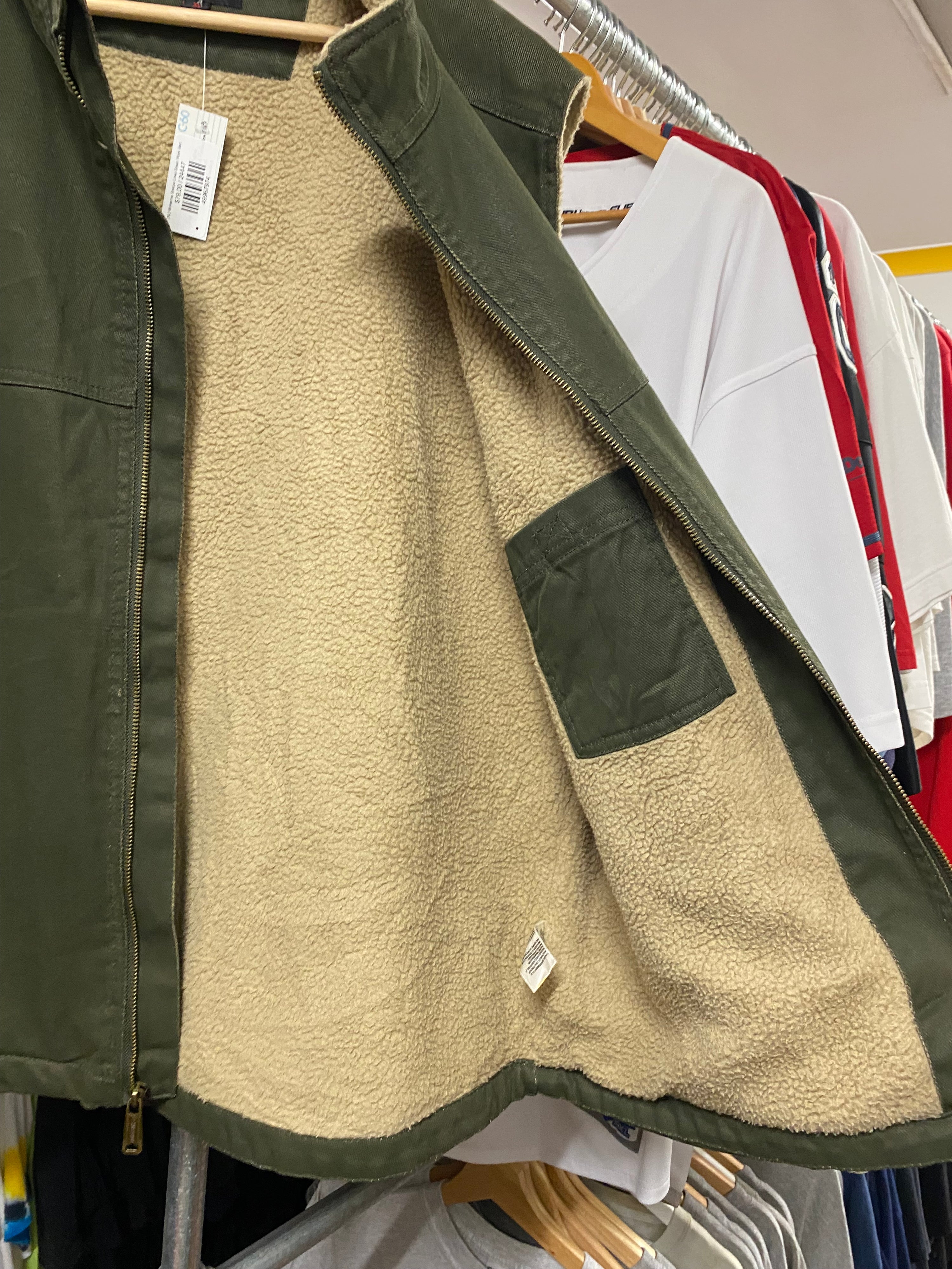 [XL] Wolverine Sherpa Lined Green Work Vest