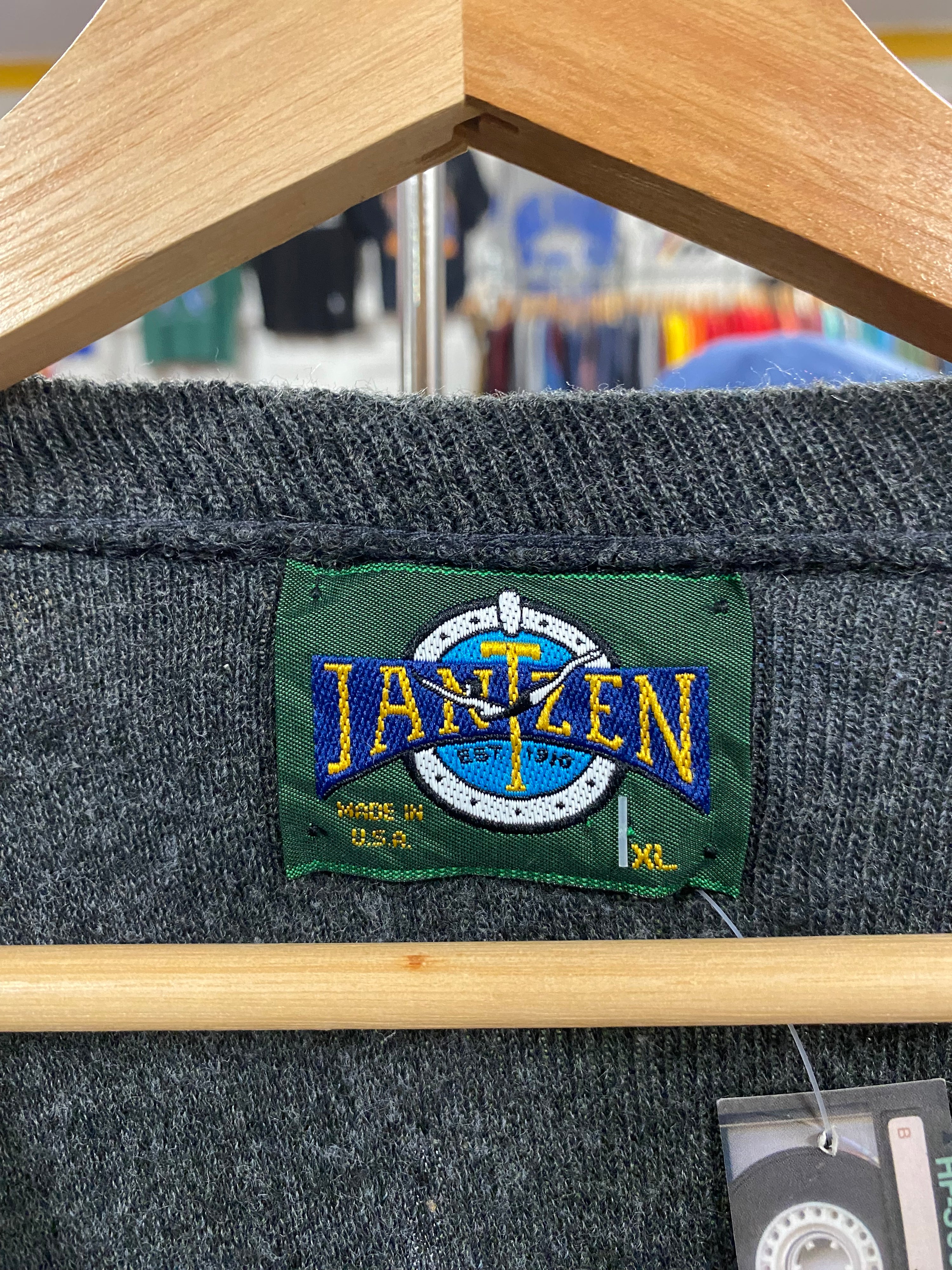 [XL] Jantzen Grey V-neck Knit Jumper