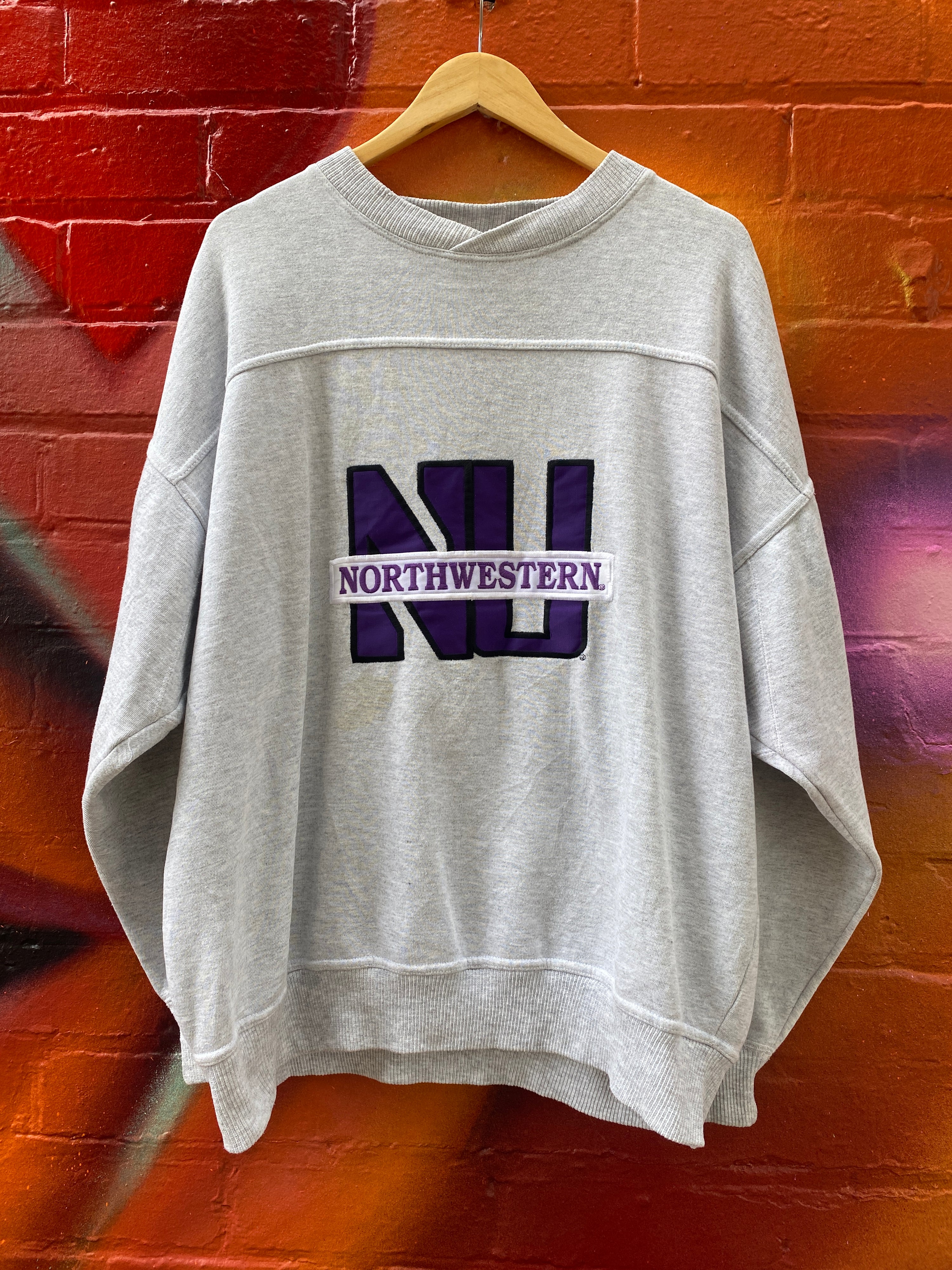 L - Northwestern University Grey/Purple CS Jumper