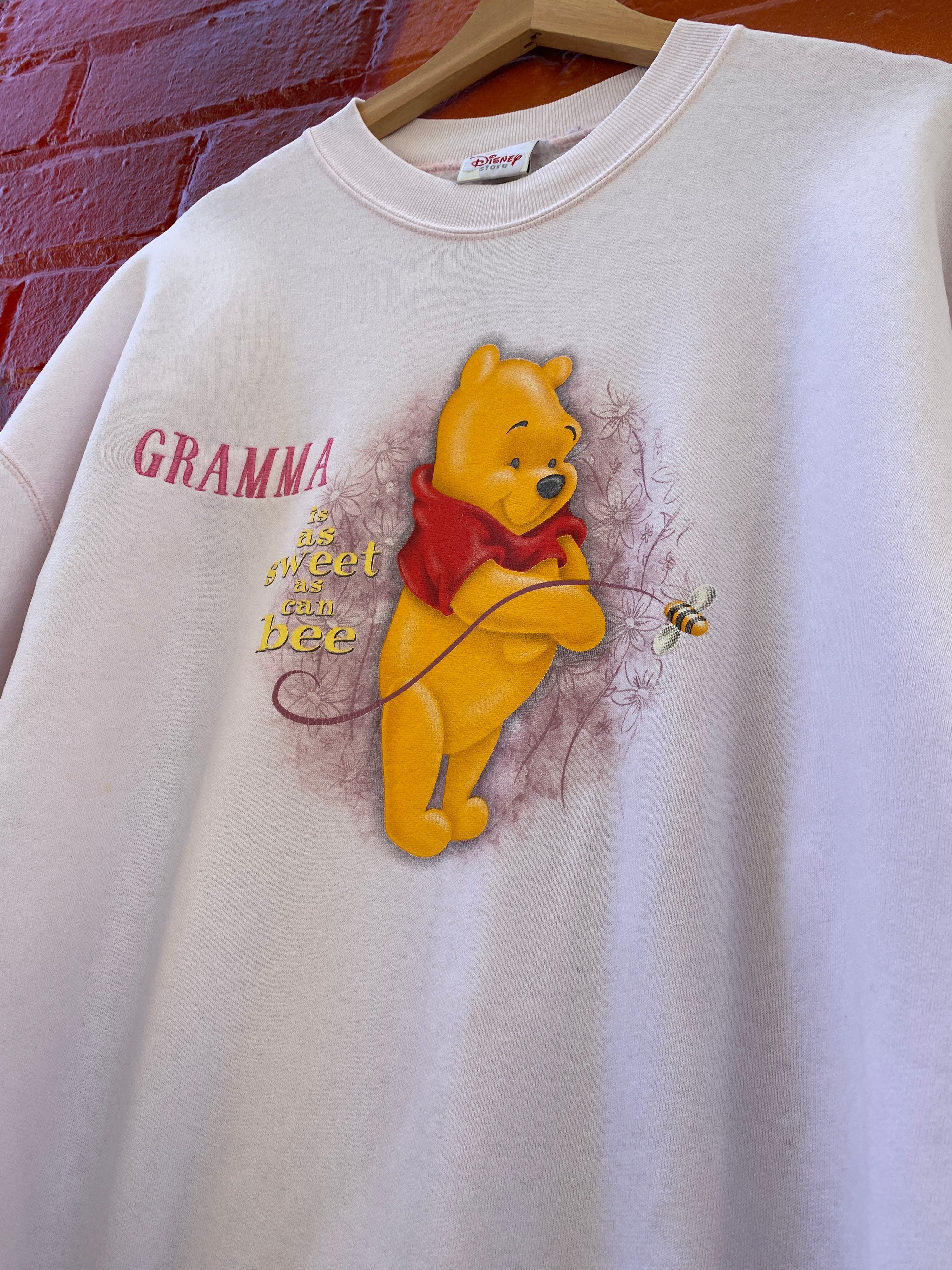 XL - Vintage POOH: Gramma Is As Sweet As Can Bee Pink Jumper