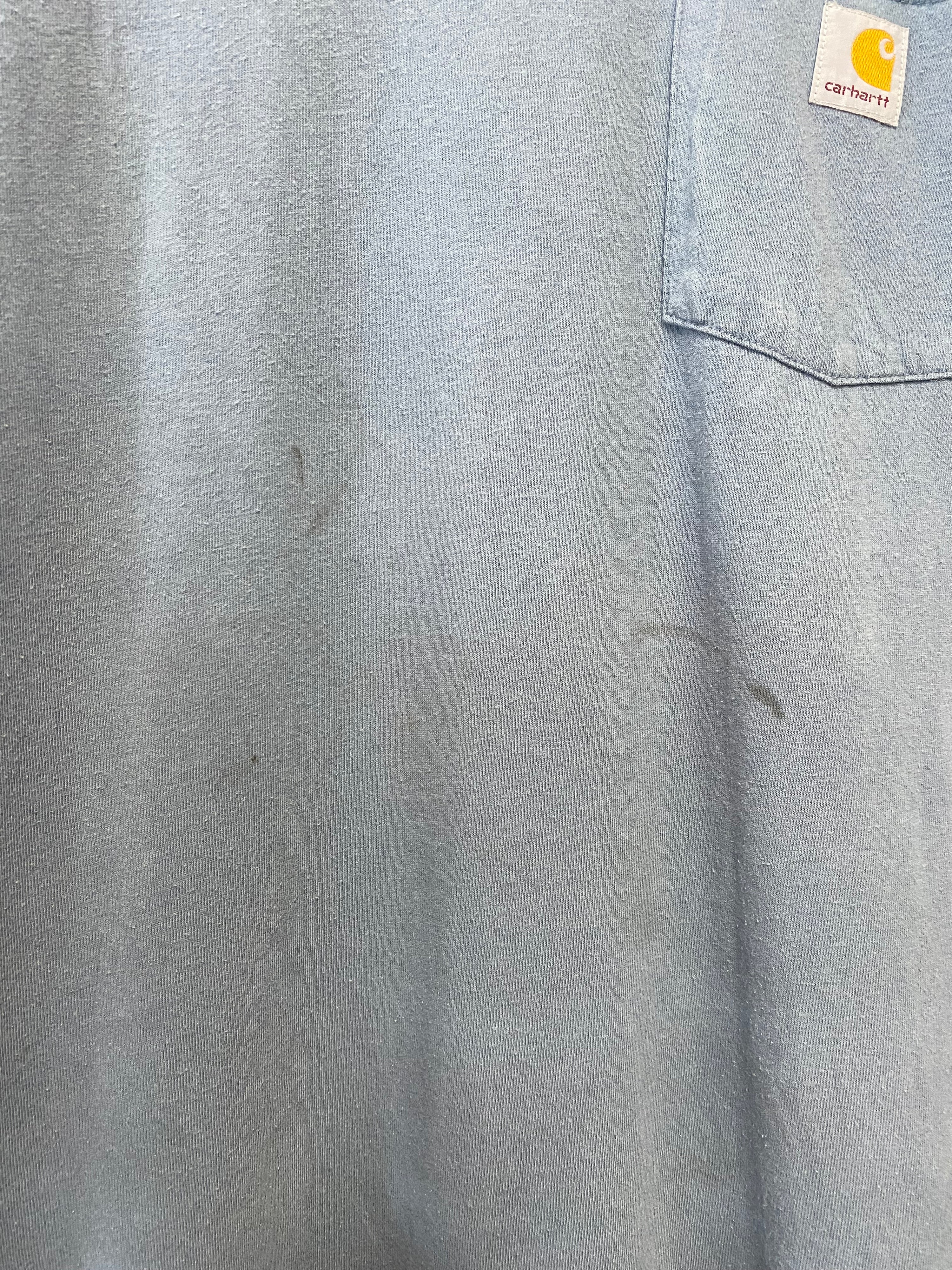 XL - Light Blue Carhartt Pocket Tee Marks