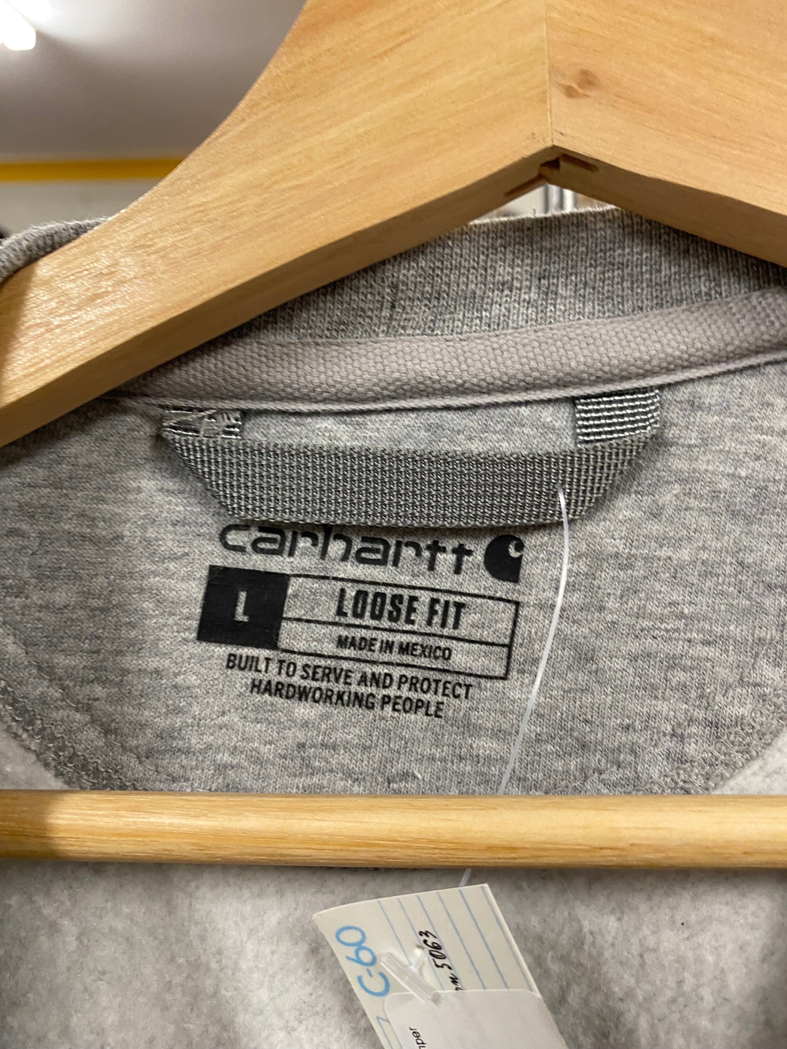 [L] Carhartt ARTC Embroidered Grey Jumper