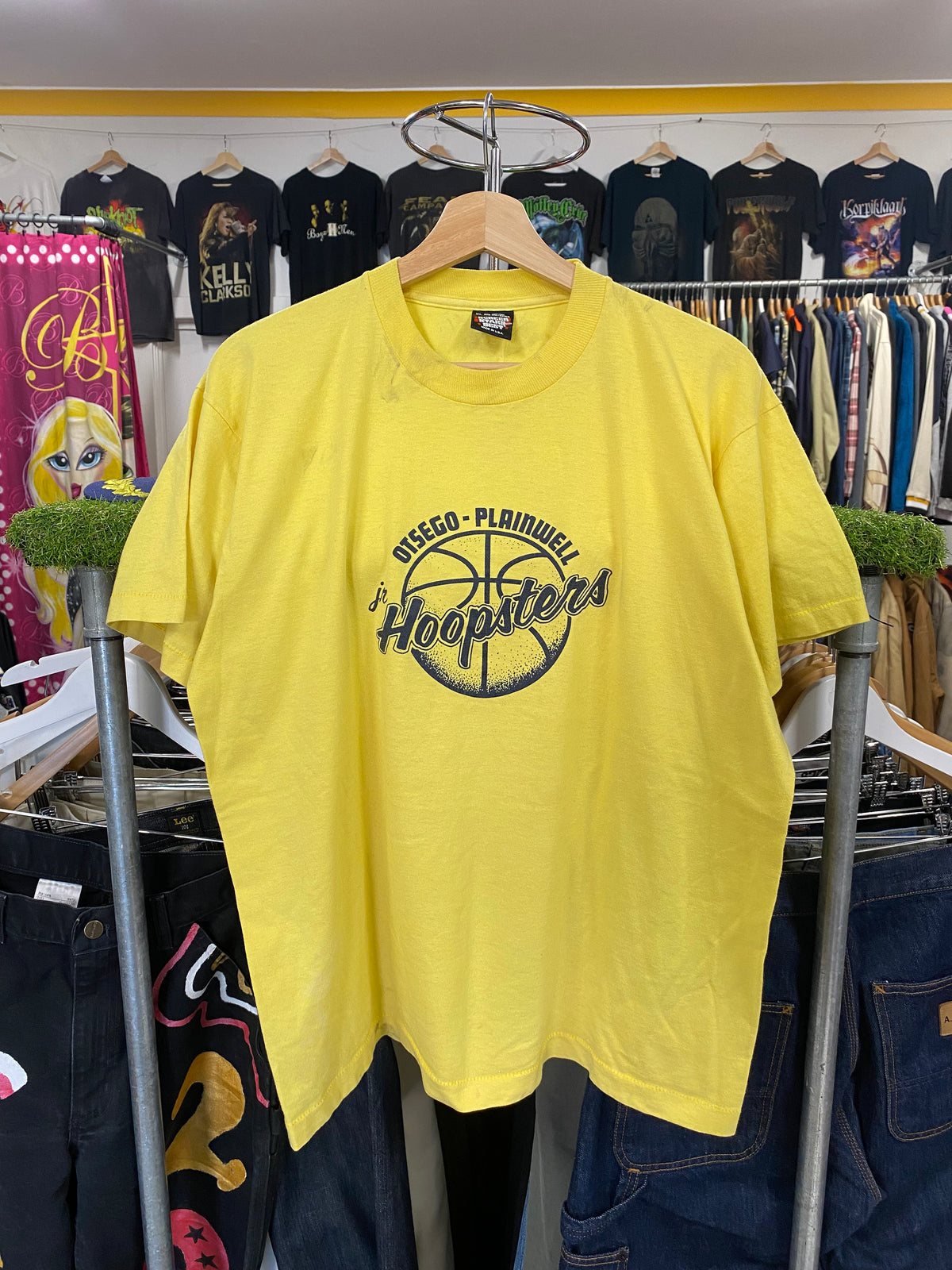 [XL] Otsego-Plainwell Hoopsters Yellow Tee