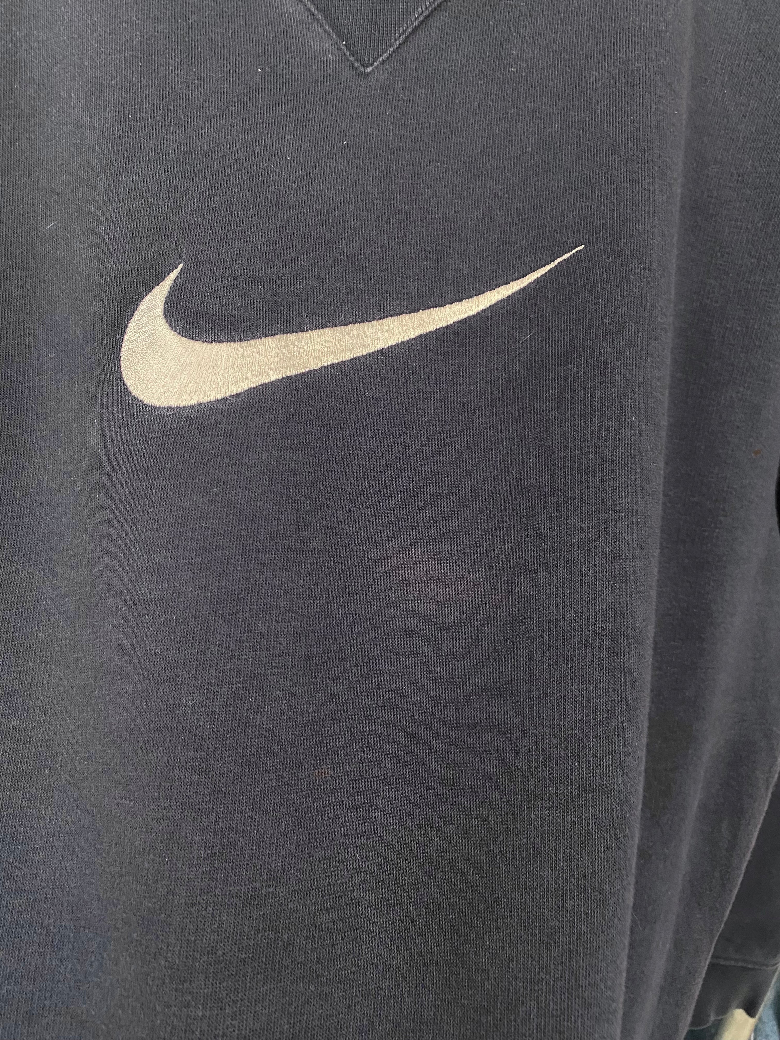[L] Nike Embroidered Tick Dark Blue Jumper