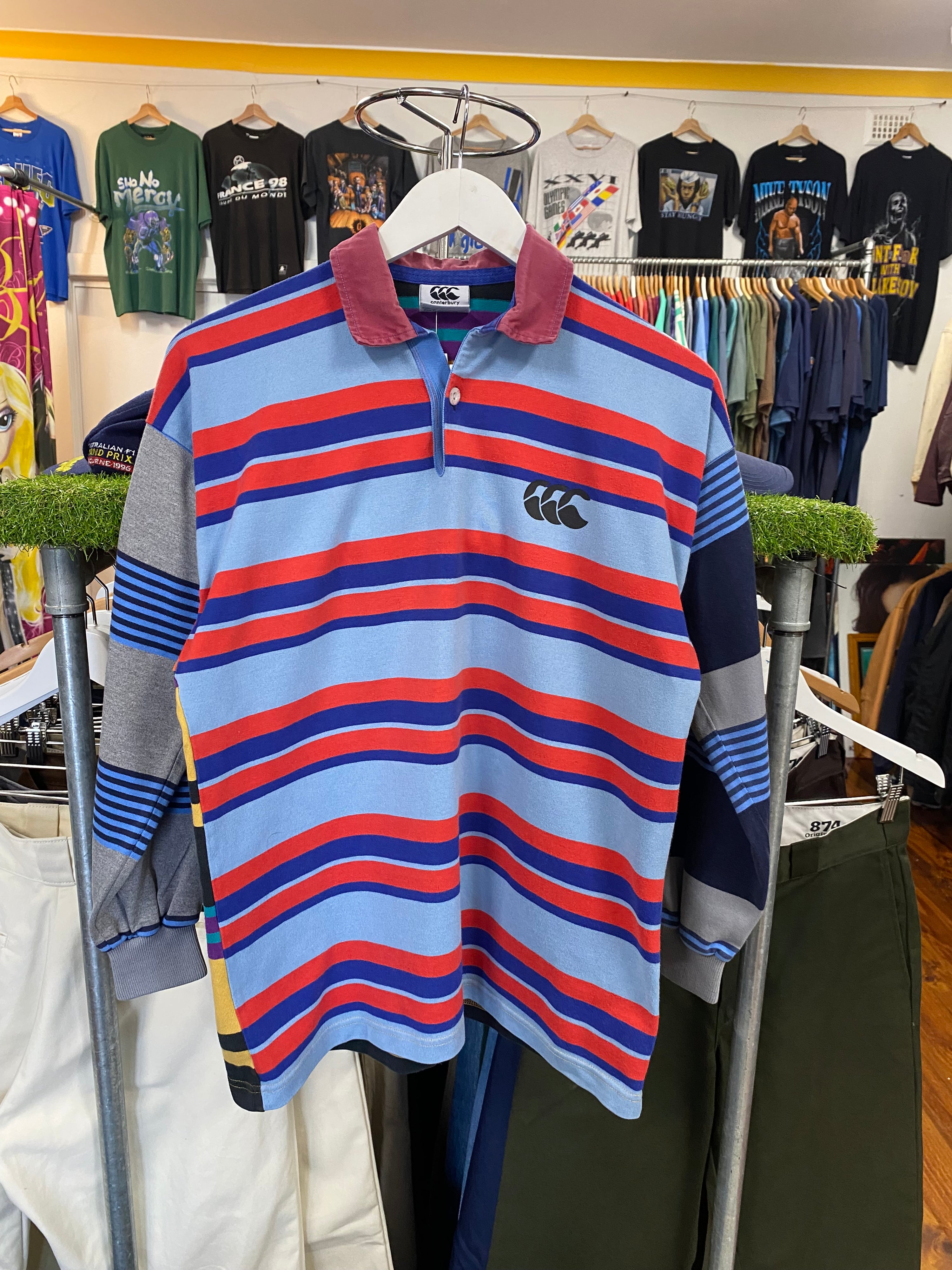 [S] Canterbury Striped Long Sleeve Rugby Jumper