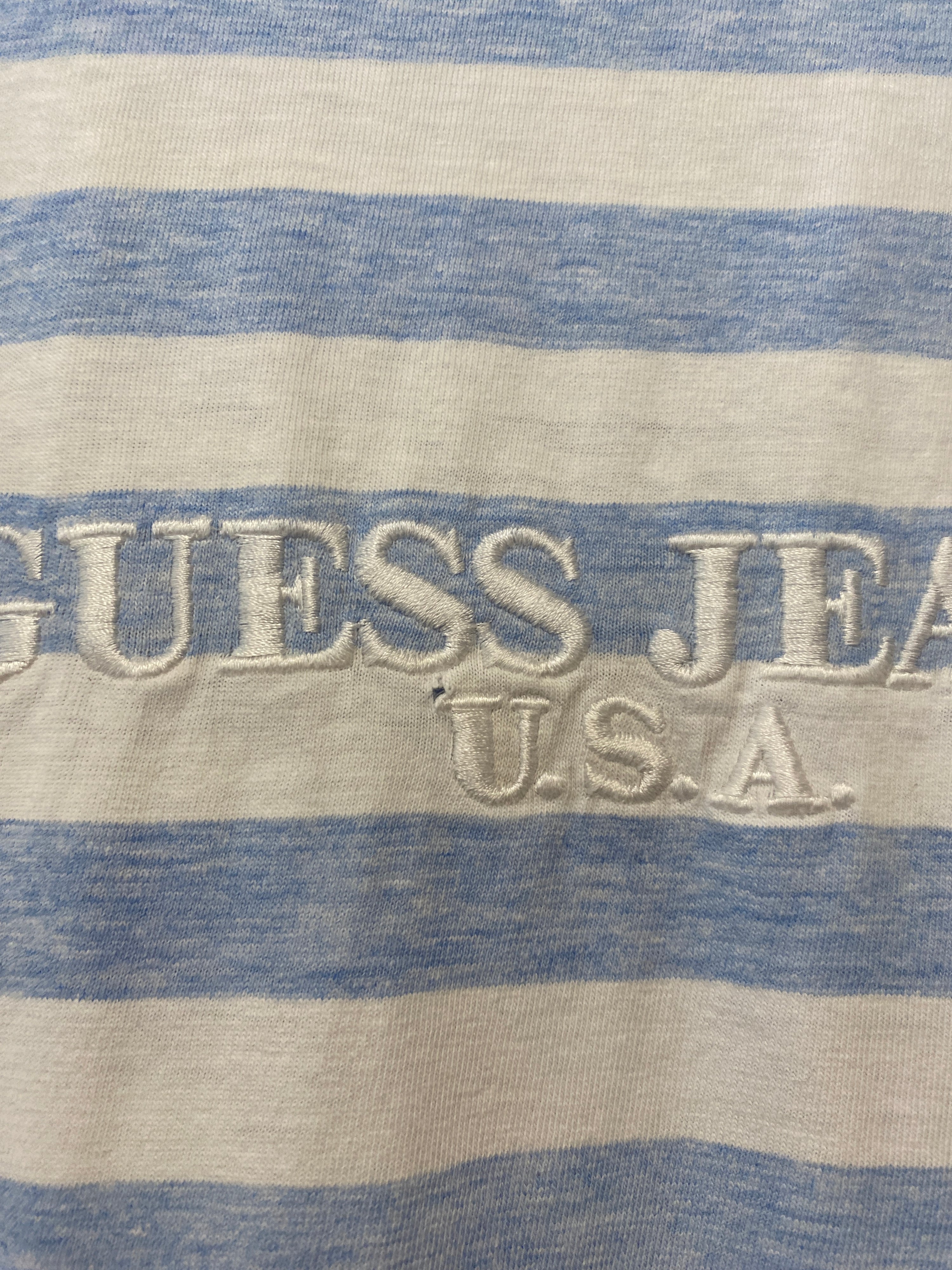 S - Vintage GUESS By George Blue/White