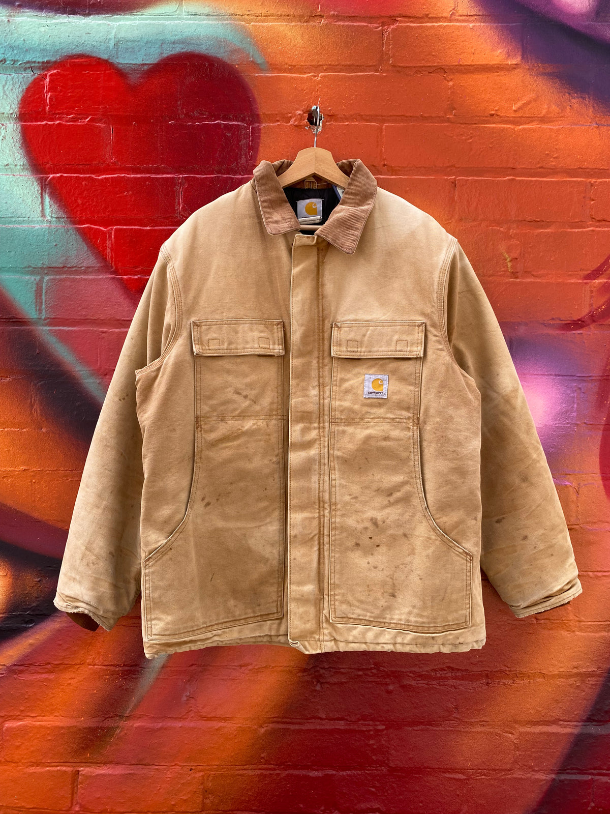 [L] Carhartt Tan C03 BRN Chore Jacket
