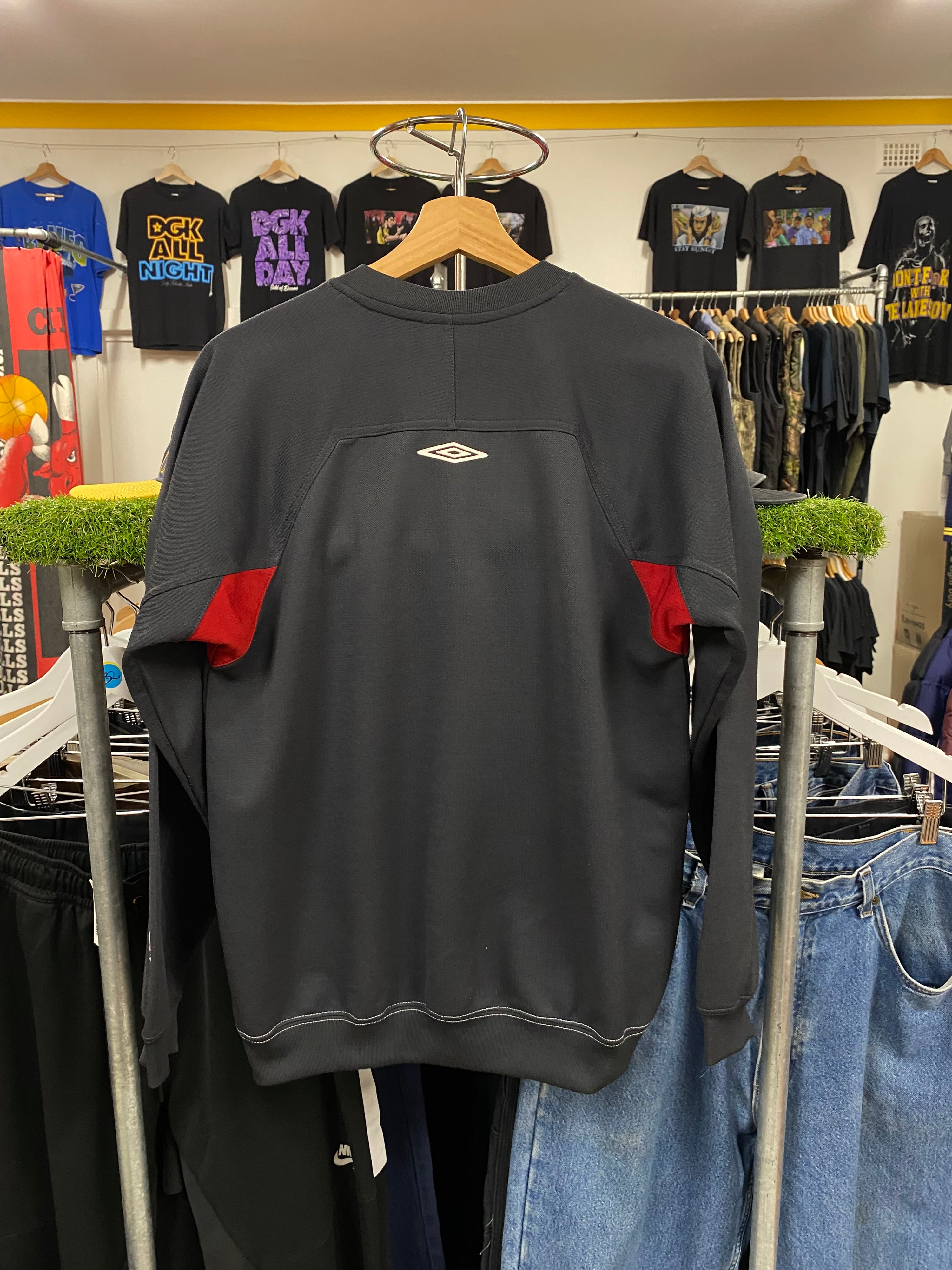 [M] UMBRO White/Grey Long Sleeve