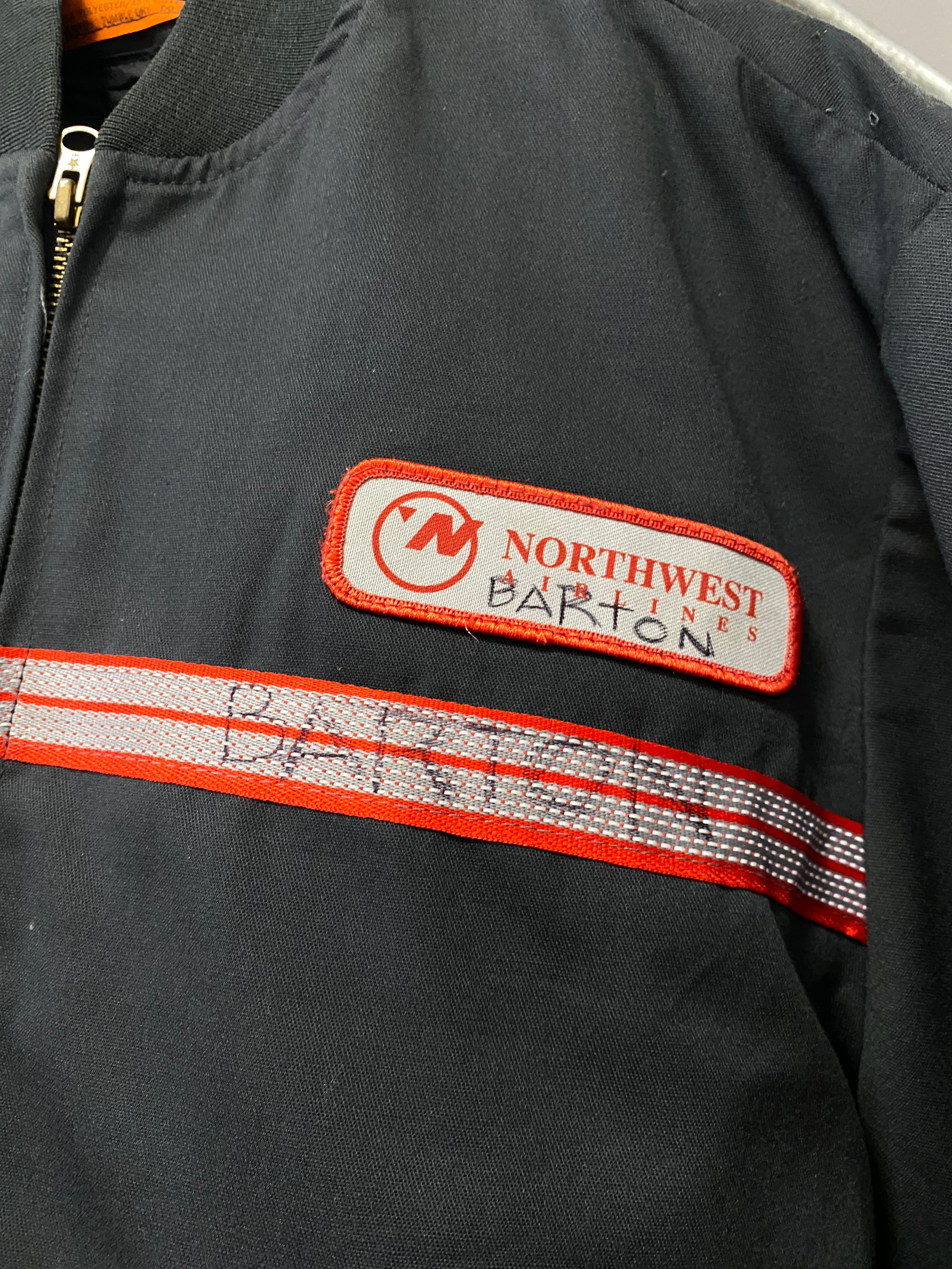 [L] Northwest Airlines Grey Work Jacket