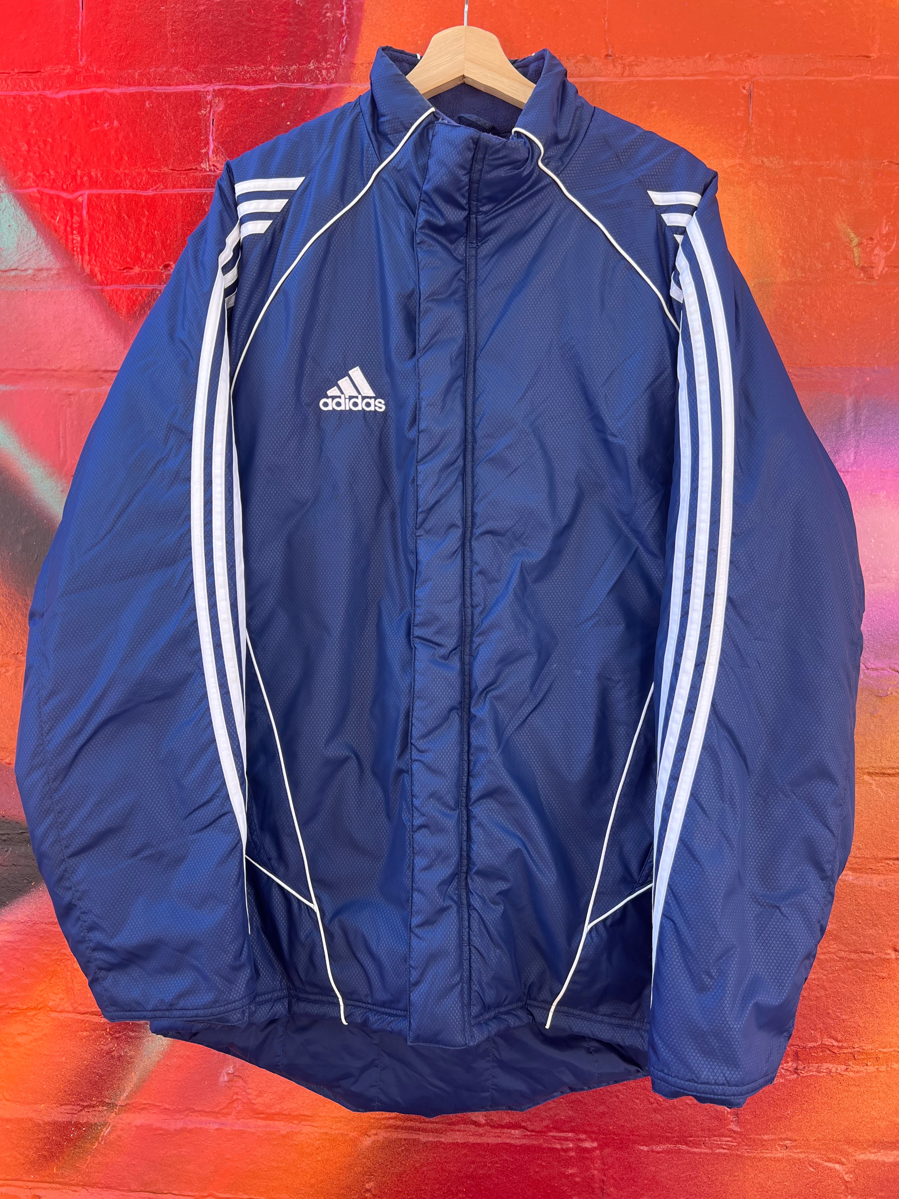 [S] 2004 Adidas Dark Blue Puffer Jacket
