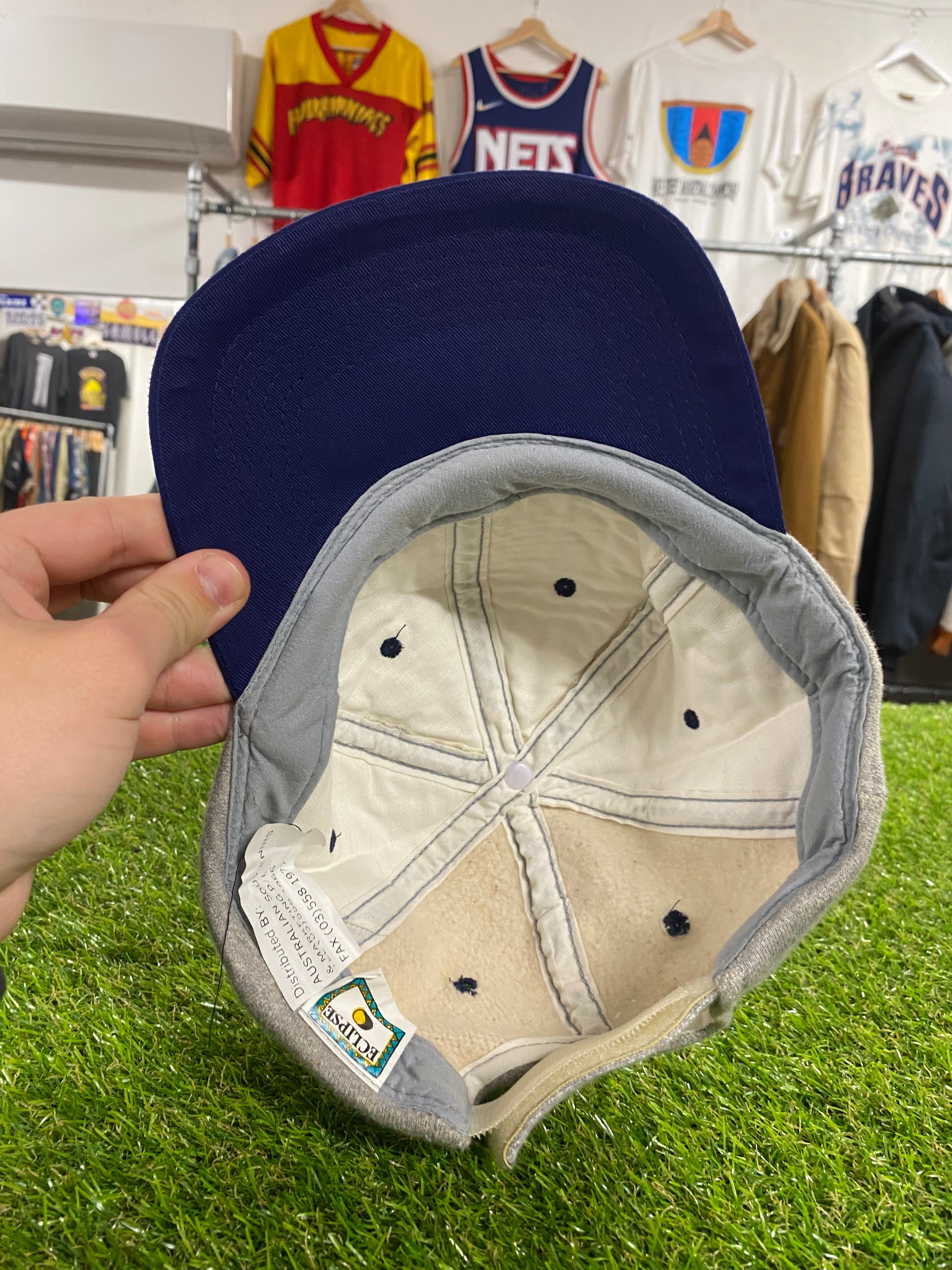 Vintage Adelaide Crows Grey Thick Material Cap