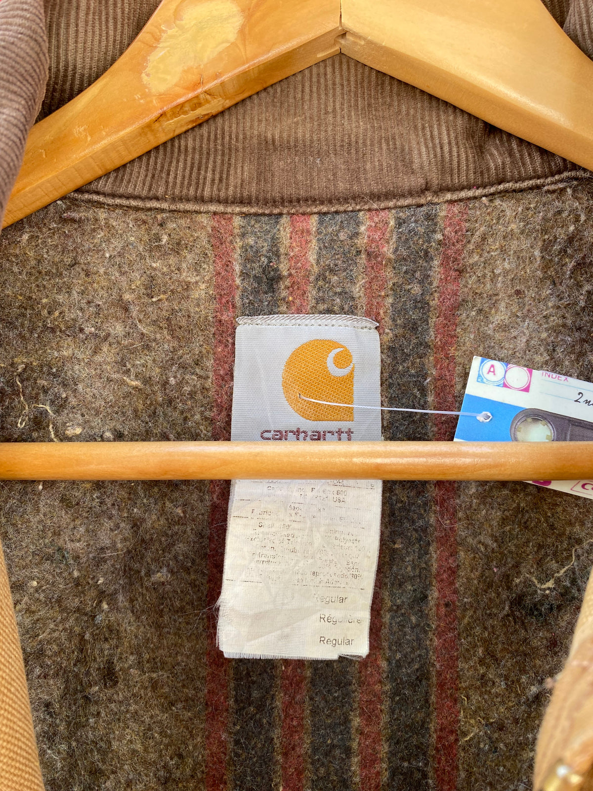 [XL] Vintage Carhartt Tan Detroit Jacket 'Mike Peters Contracting'