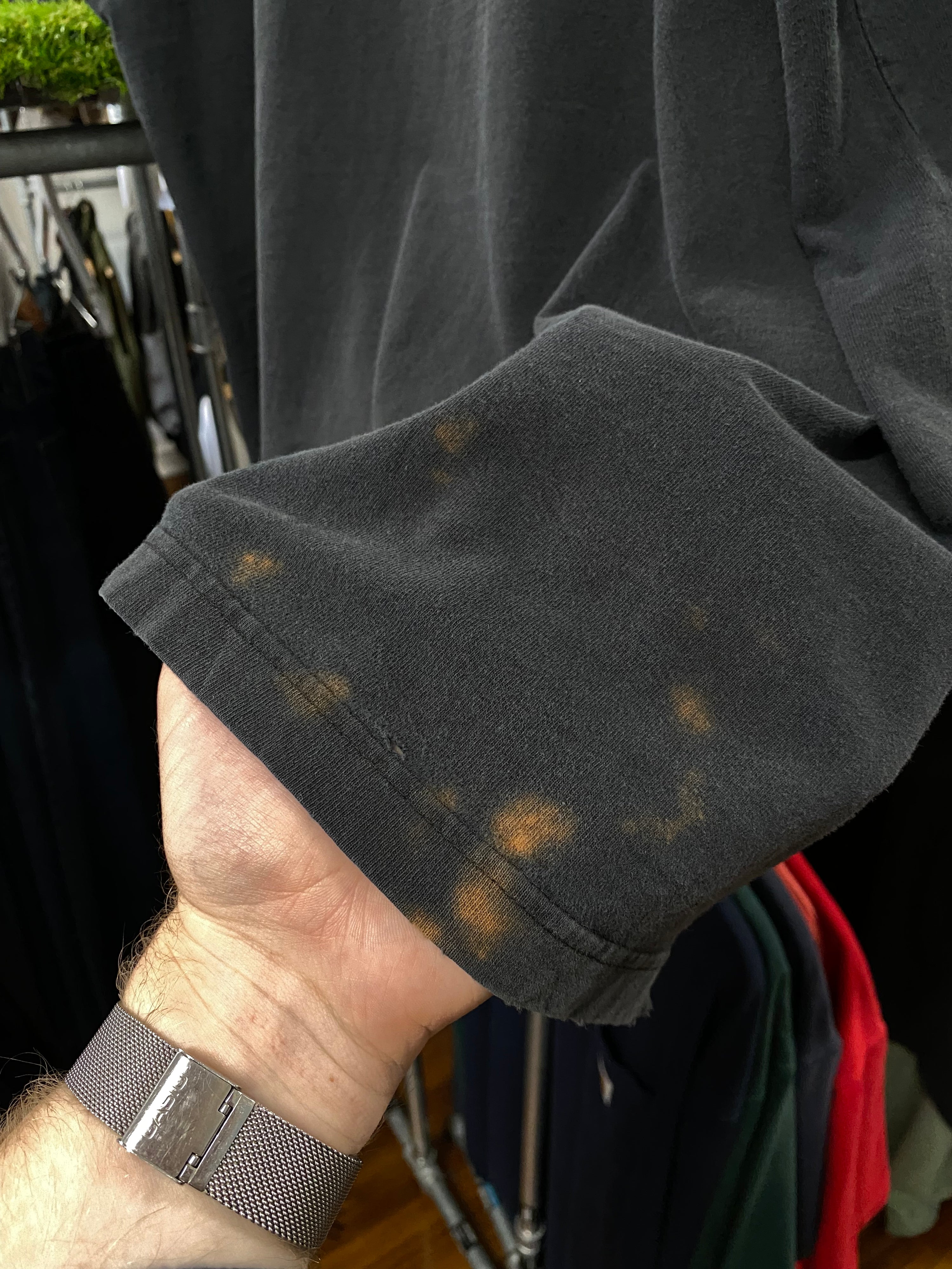 4XL - Faded Black w/ Light Bleaching Carhartt Pocket Tee