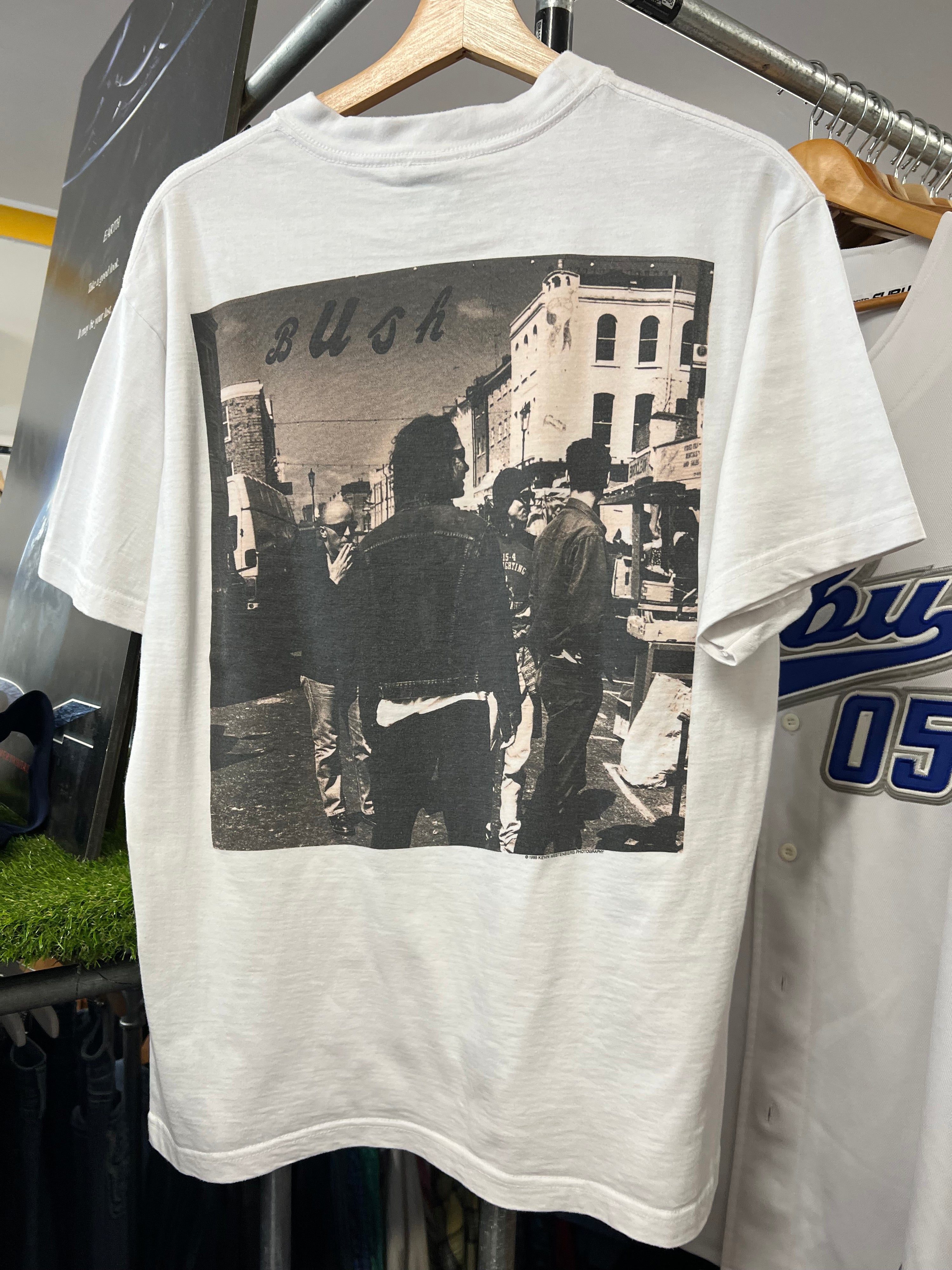 [L] 1995 BUSH Double Sided White Tee