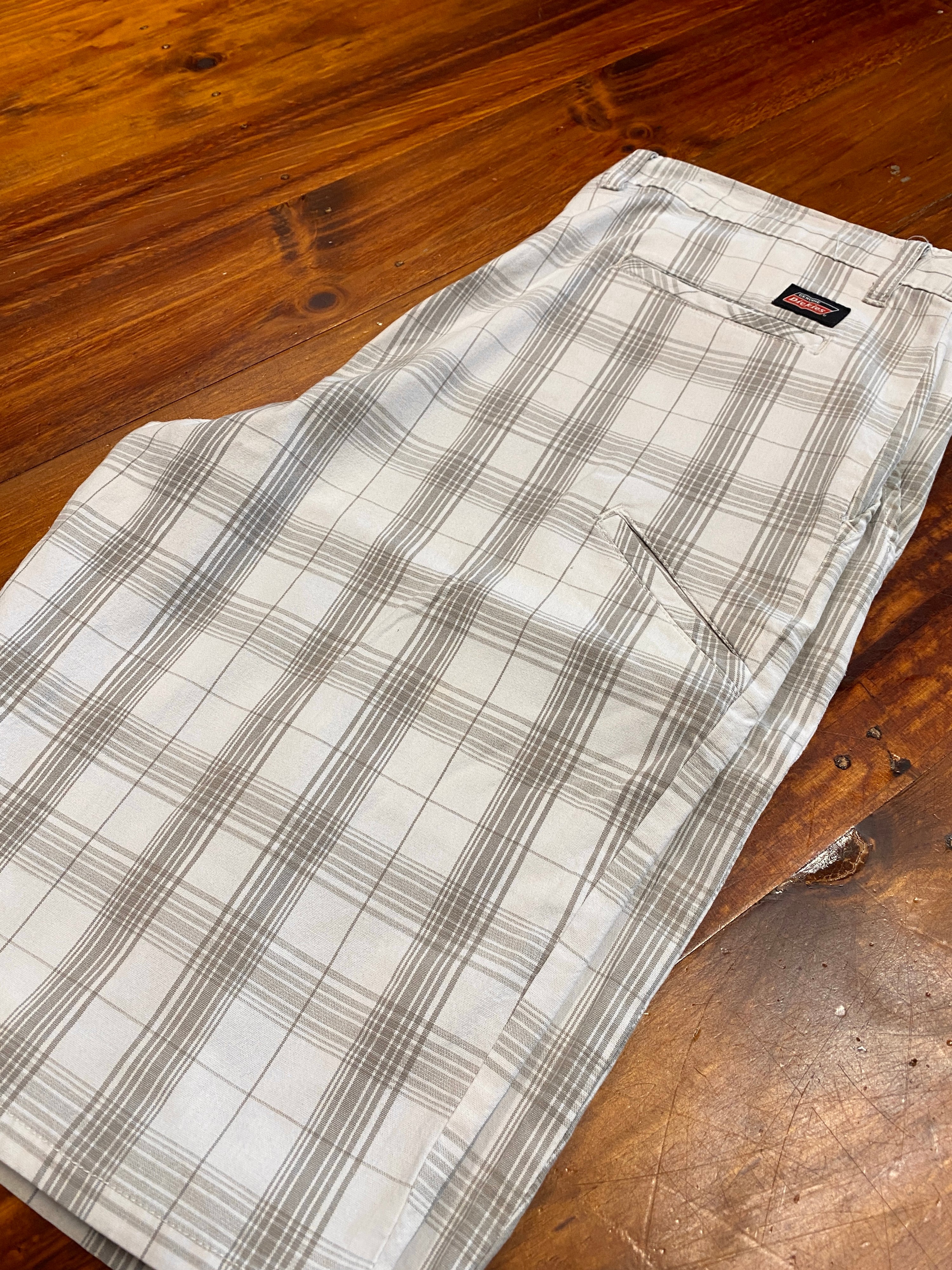 40 - Dickies White Plaid Shorts