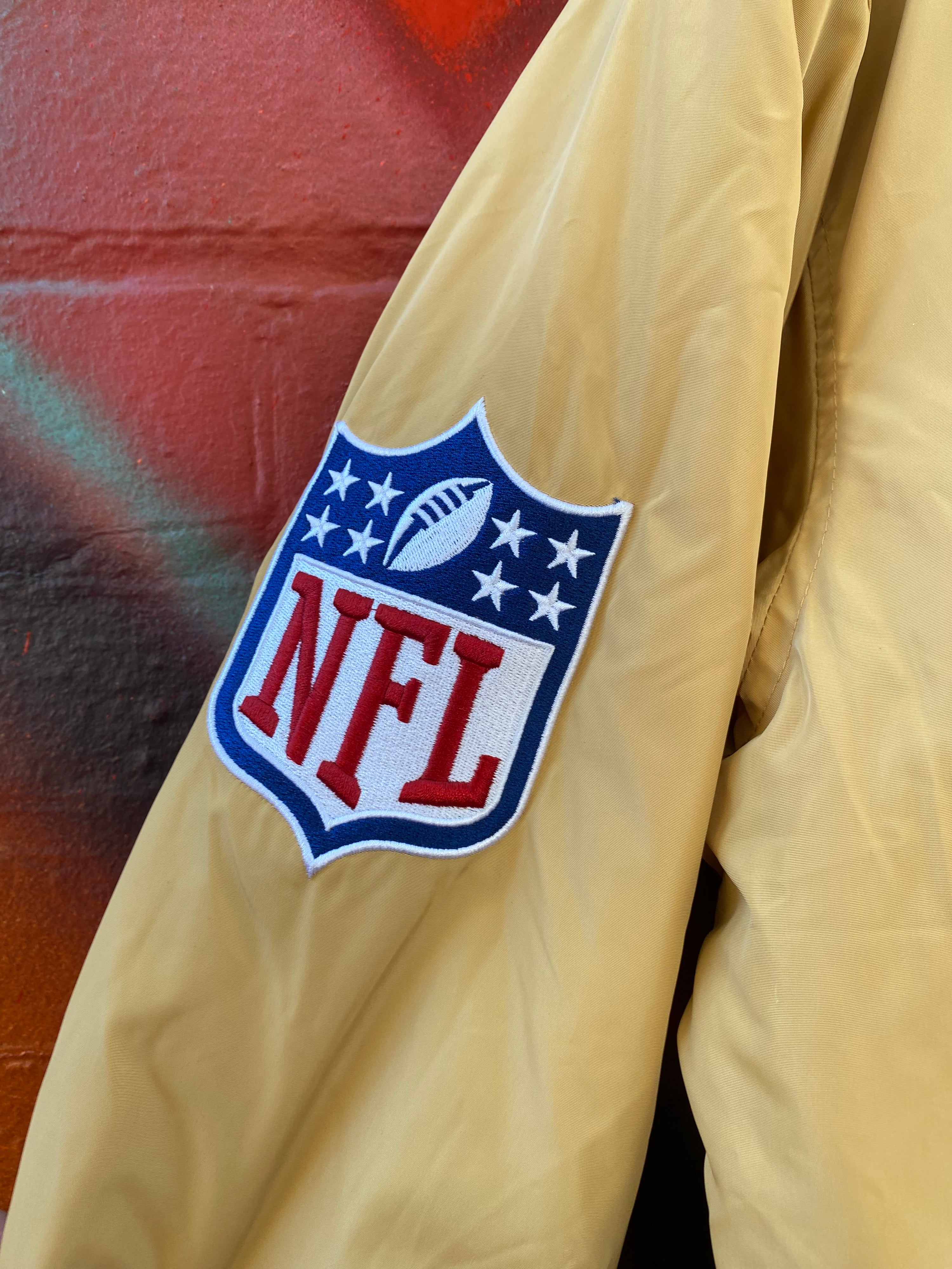 L - San Francisco 49ers Gold Puffer Jacket