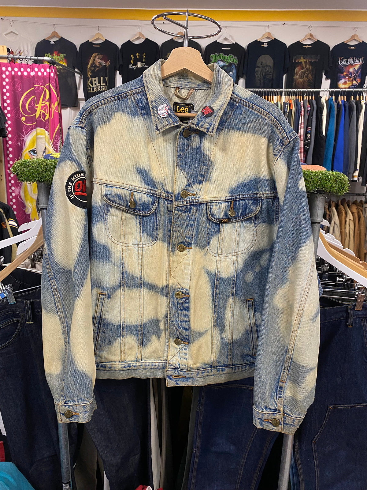 [XL] Vintage LEE Riders Acid Wash Denim Jacket