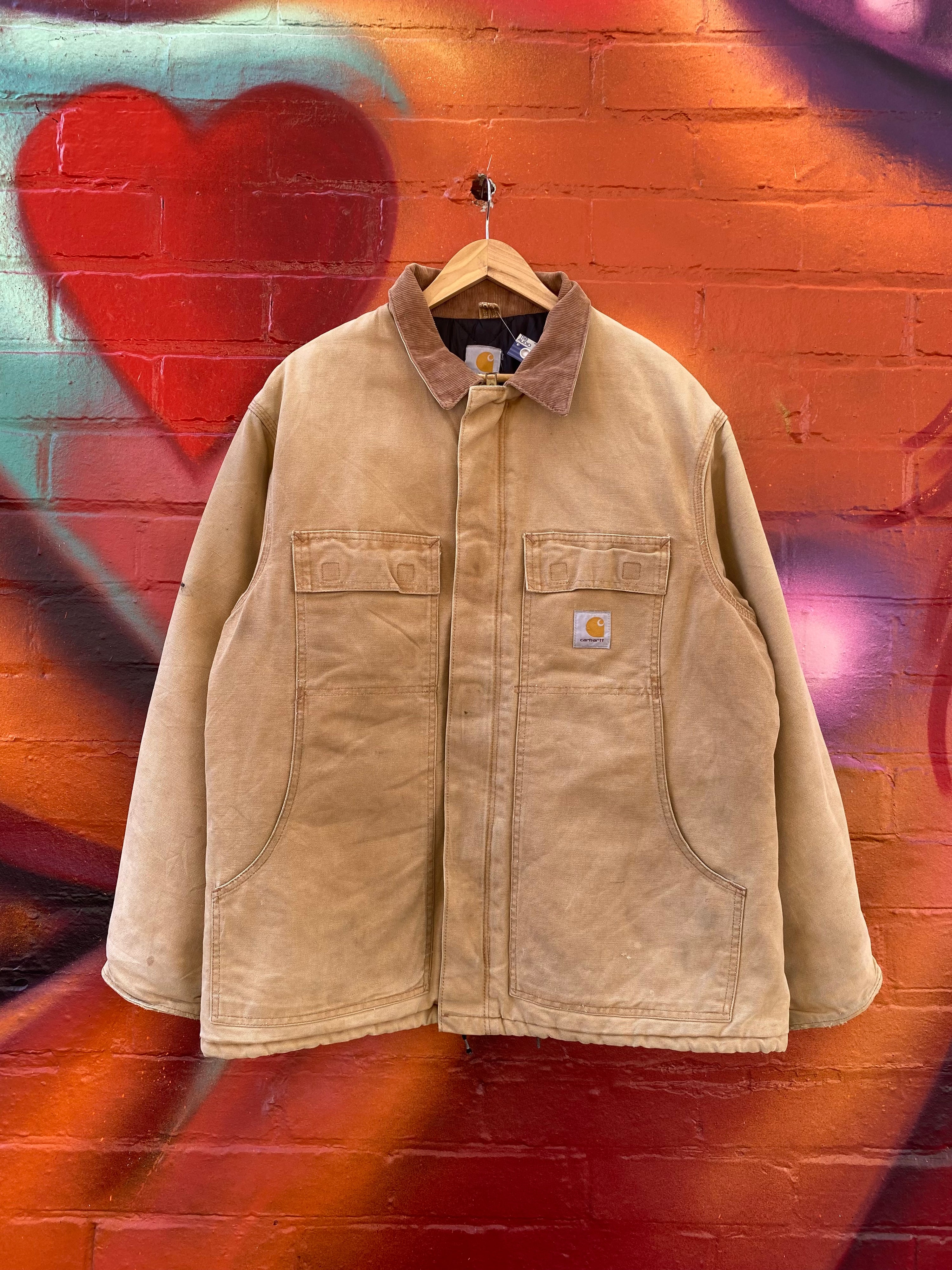 [XL] Vintage Carhartt Tan Chore Jacket 27504