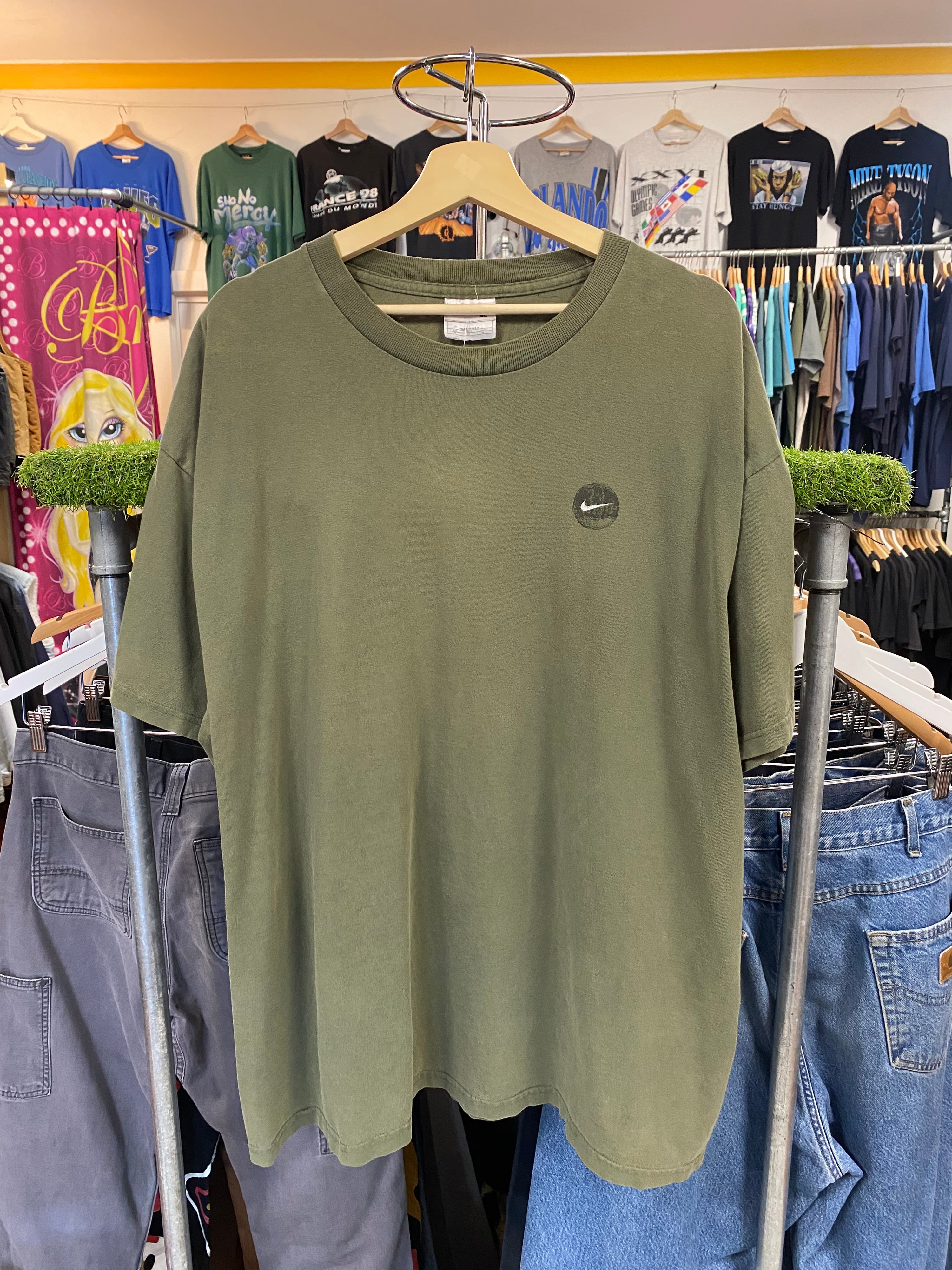 [XL] 2000s Nike Air Double Sided Green Tshirt