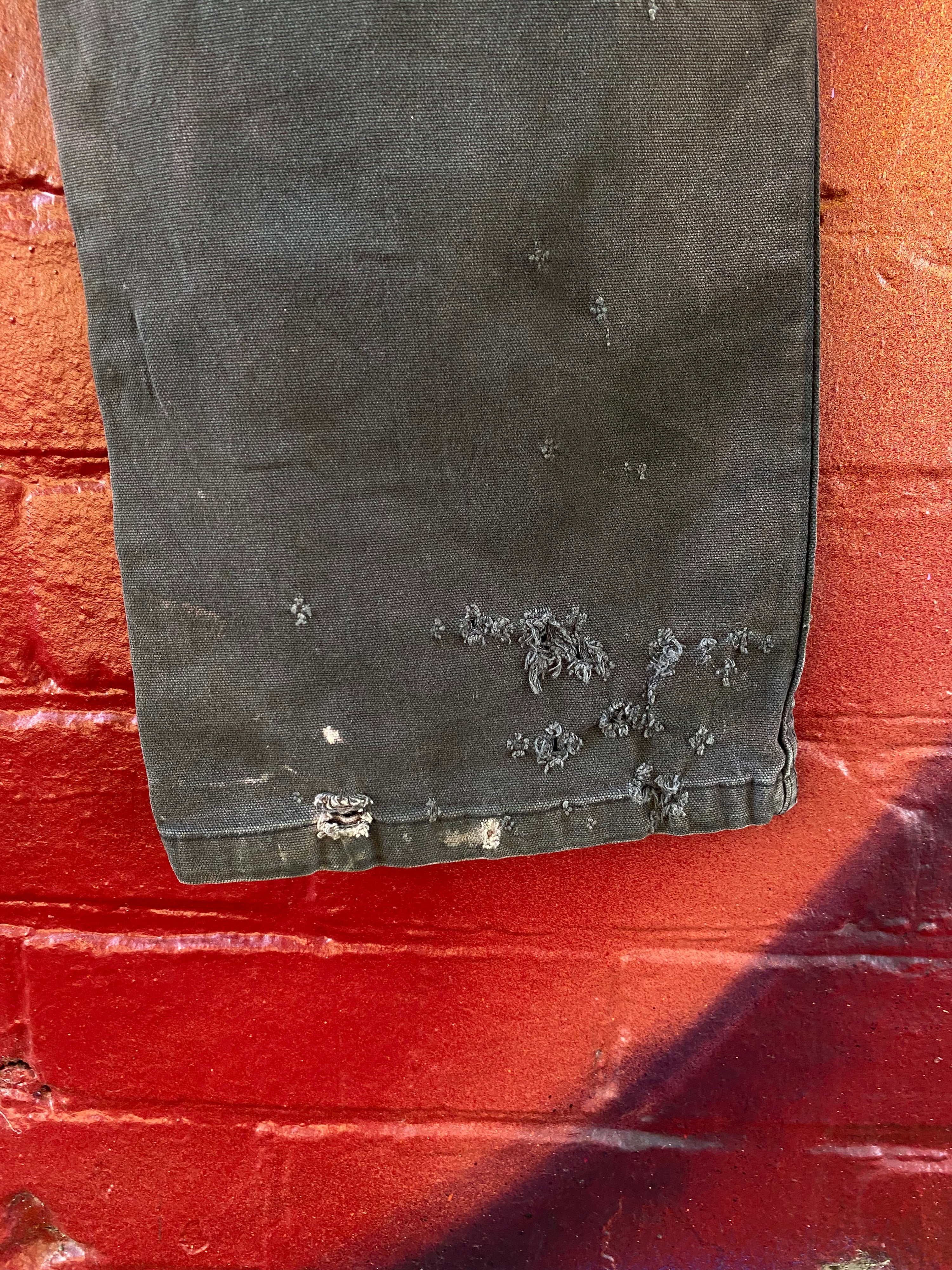 [38] Dickies Thrashed Black Carpenter Pants