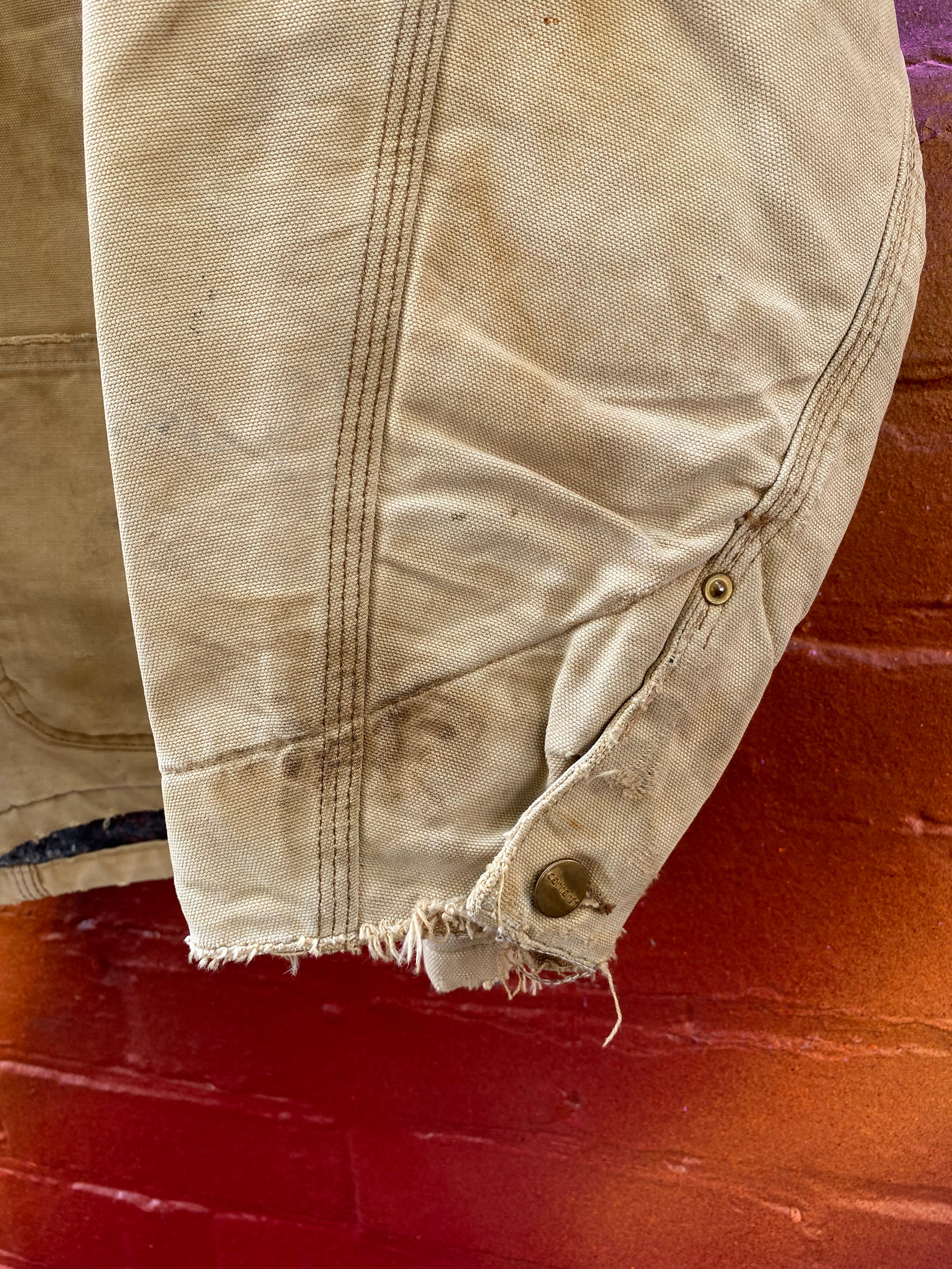[XL] Carhartt Tan Chore Jacket Heavy Marks