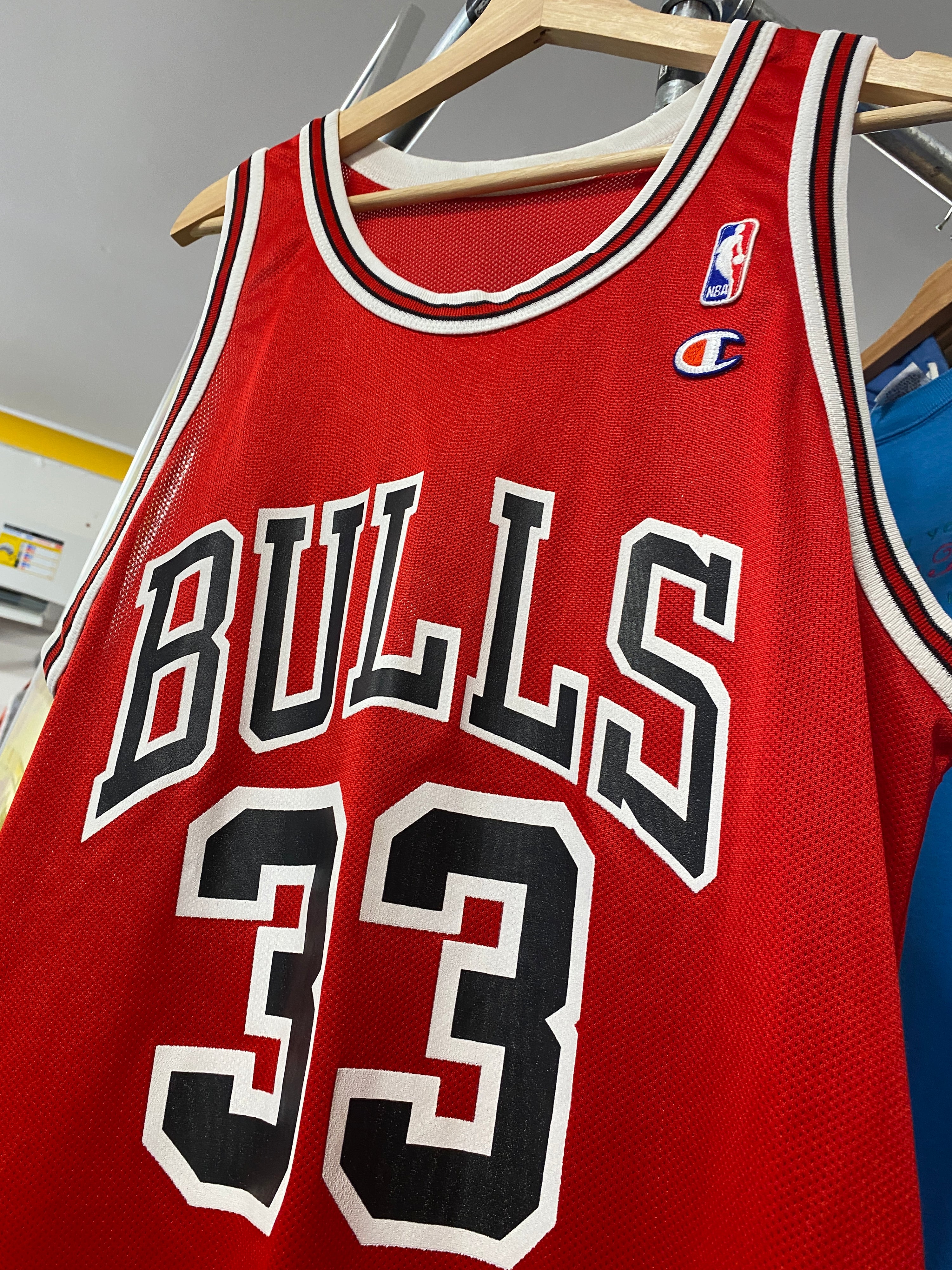 L - Vintage Champion #33 Pippen Chicago Bulls Jersey