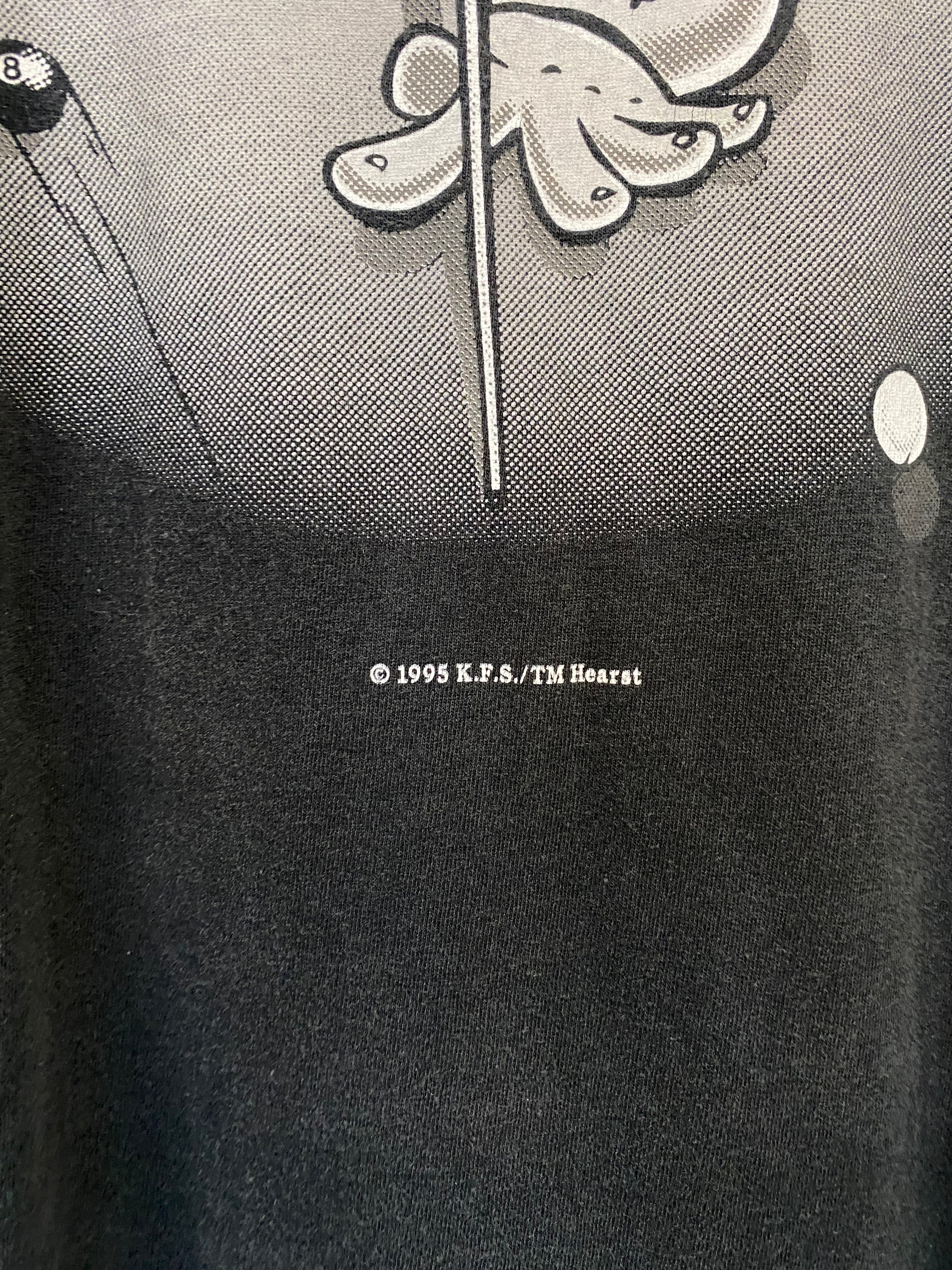 [M] 1995 Popeye 'Numero Uno' Double Sided Bonds Tshirt