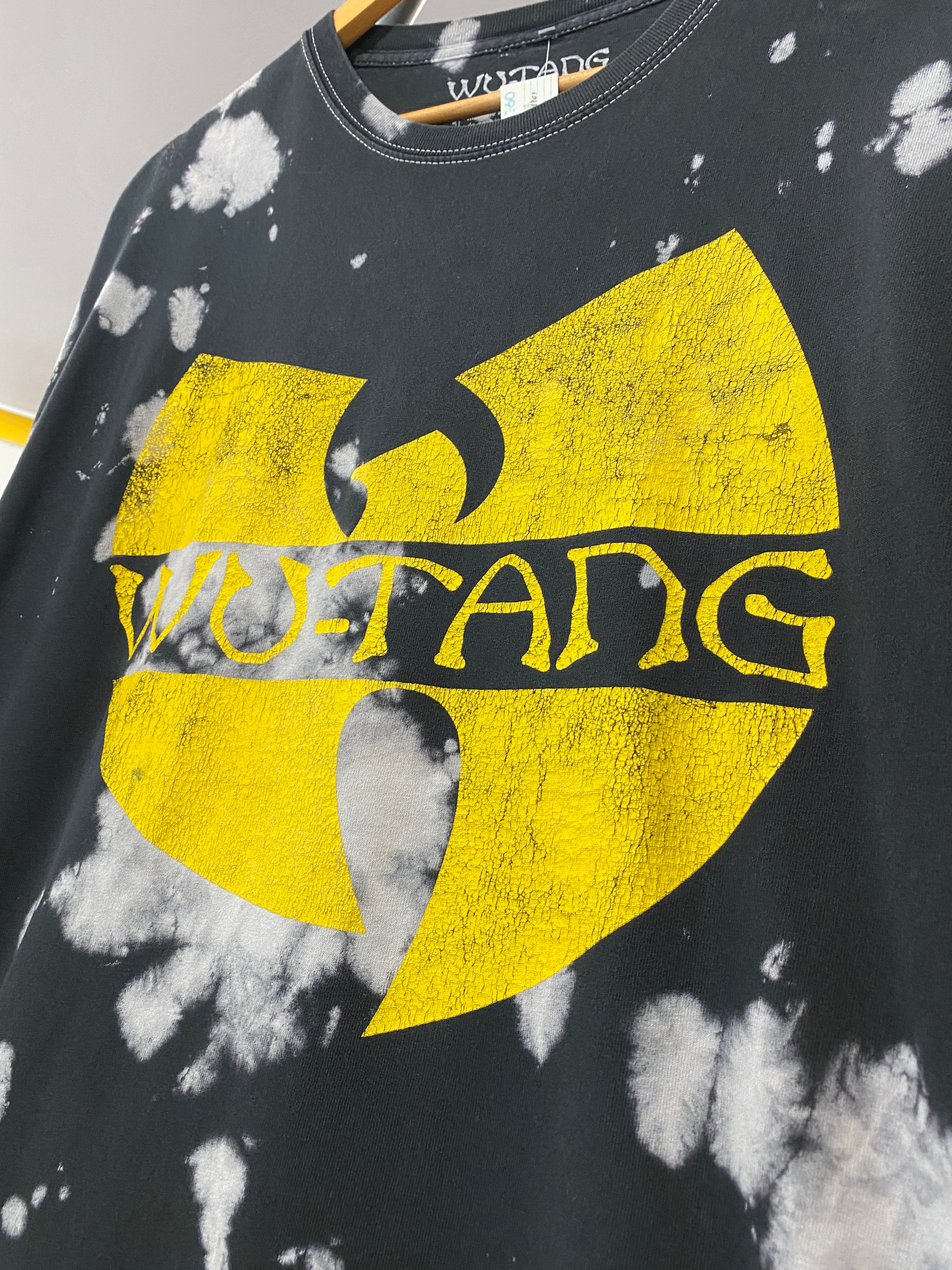 M - Wu Tang Bleached Spotted Black Tee