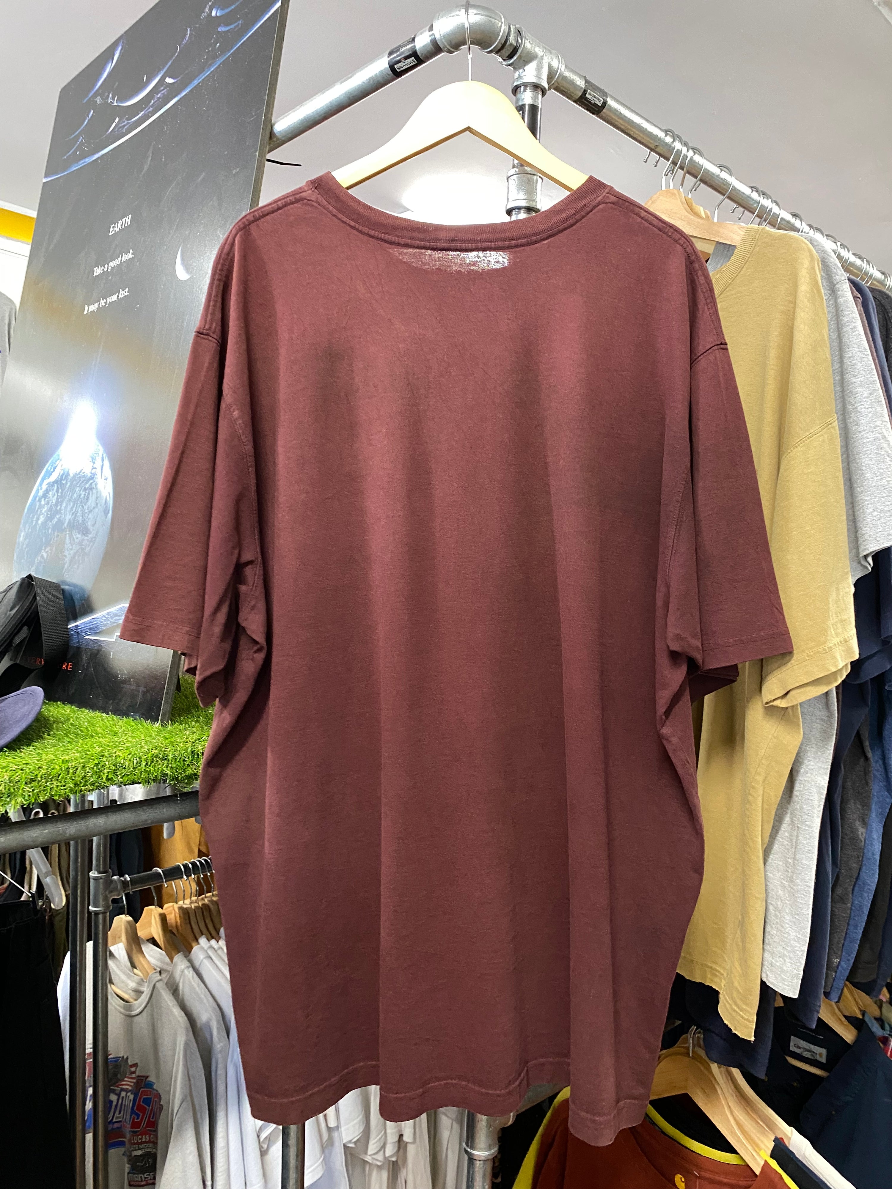 2XL - Burgundy Loose Fit Carhartt Pocket Tee
