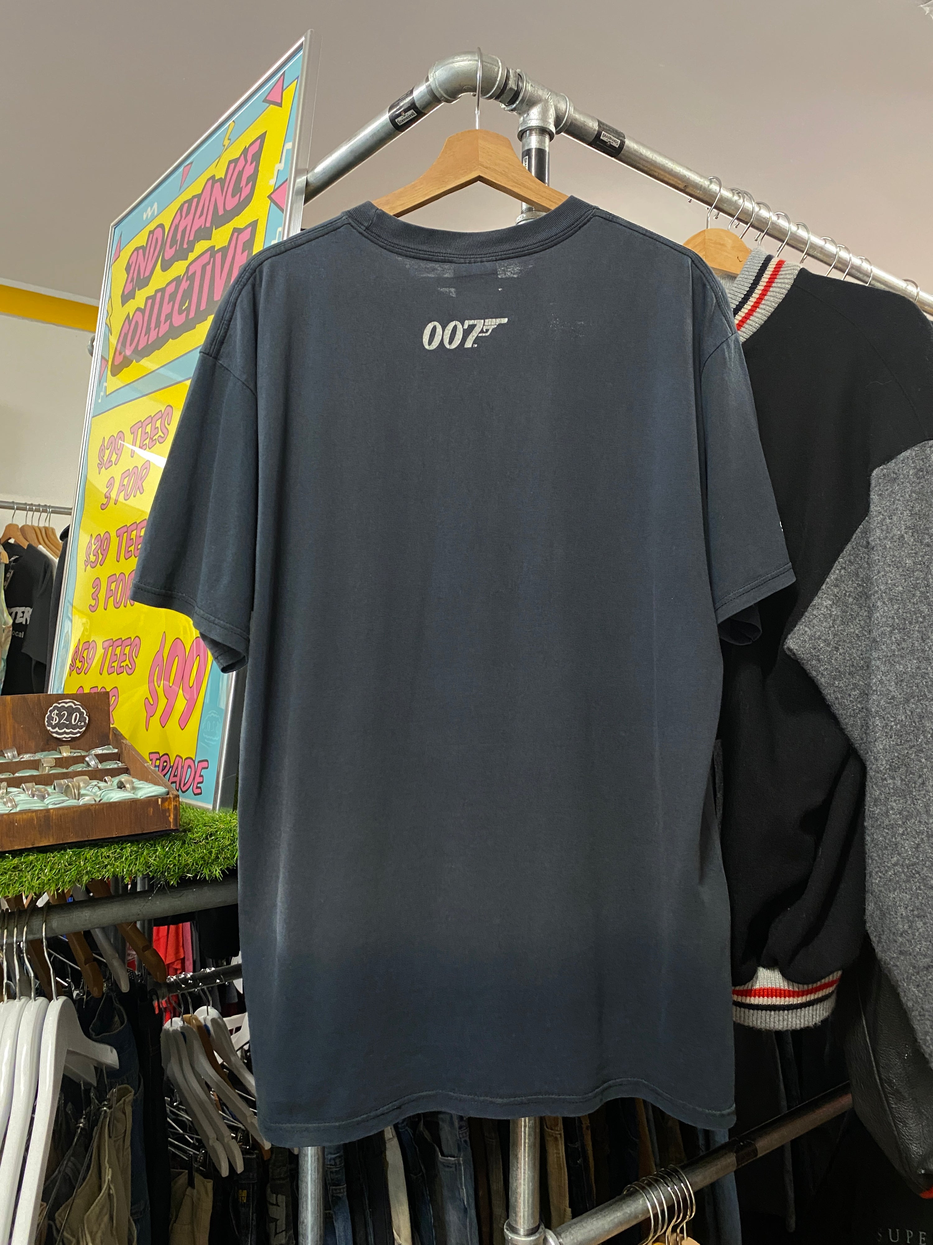 L - Vintage James Bond Faded Tee